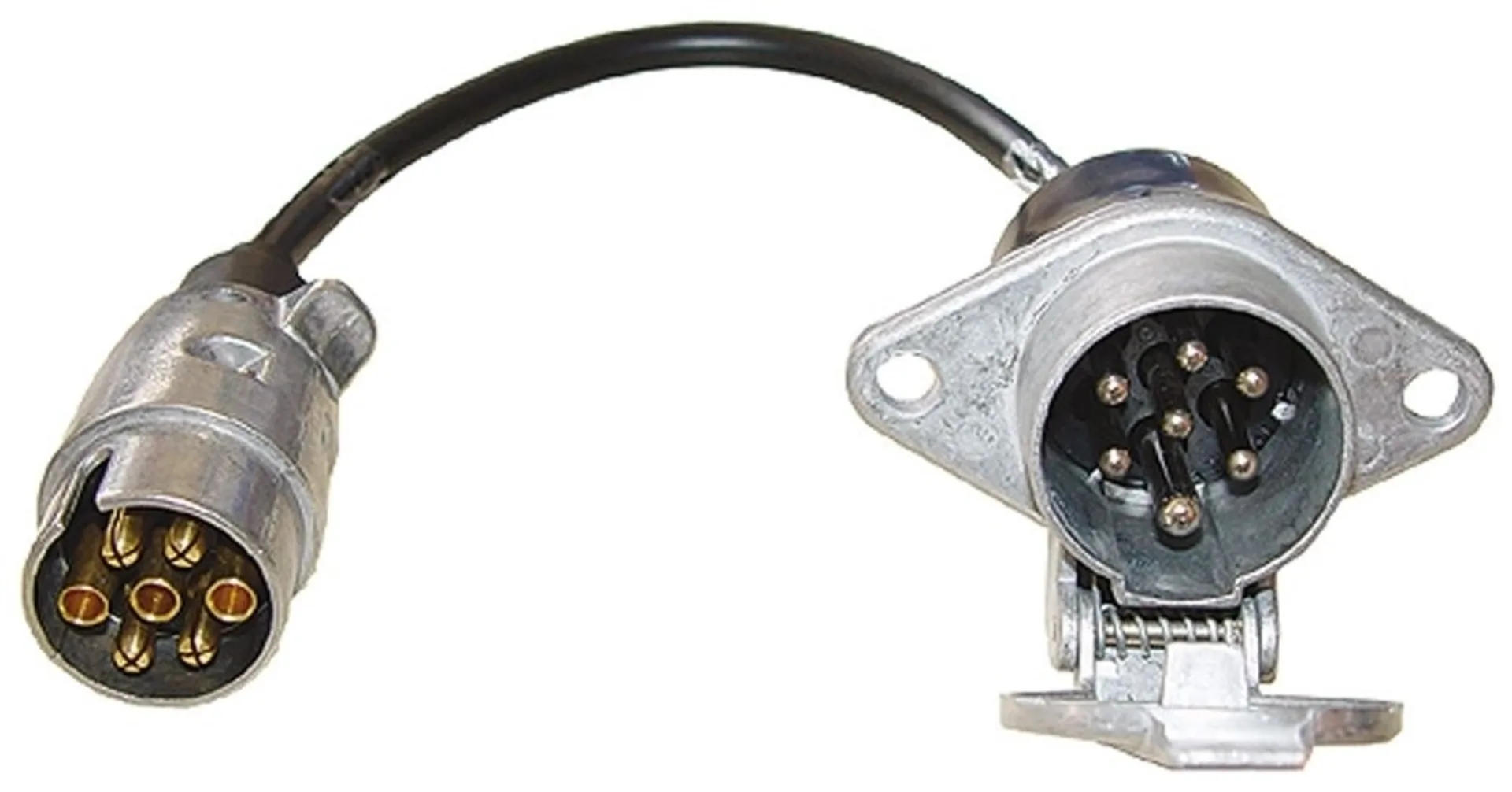 Adapter 7- auf 7-pol. Euro Kabel 25 cm von 7-pol. CH auf 7-pol. EURO/N, Kabel 25 cm