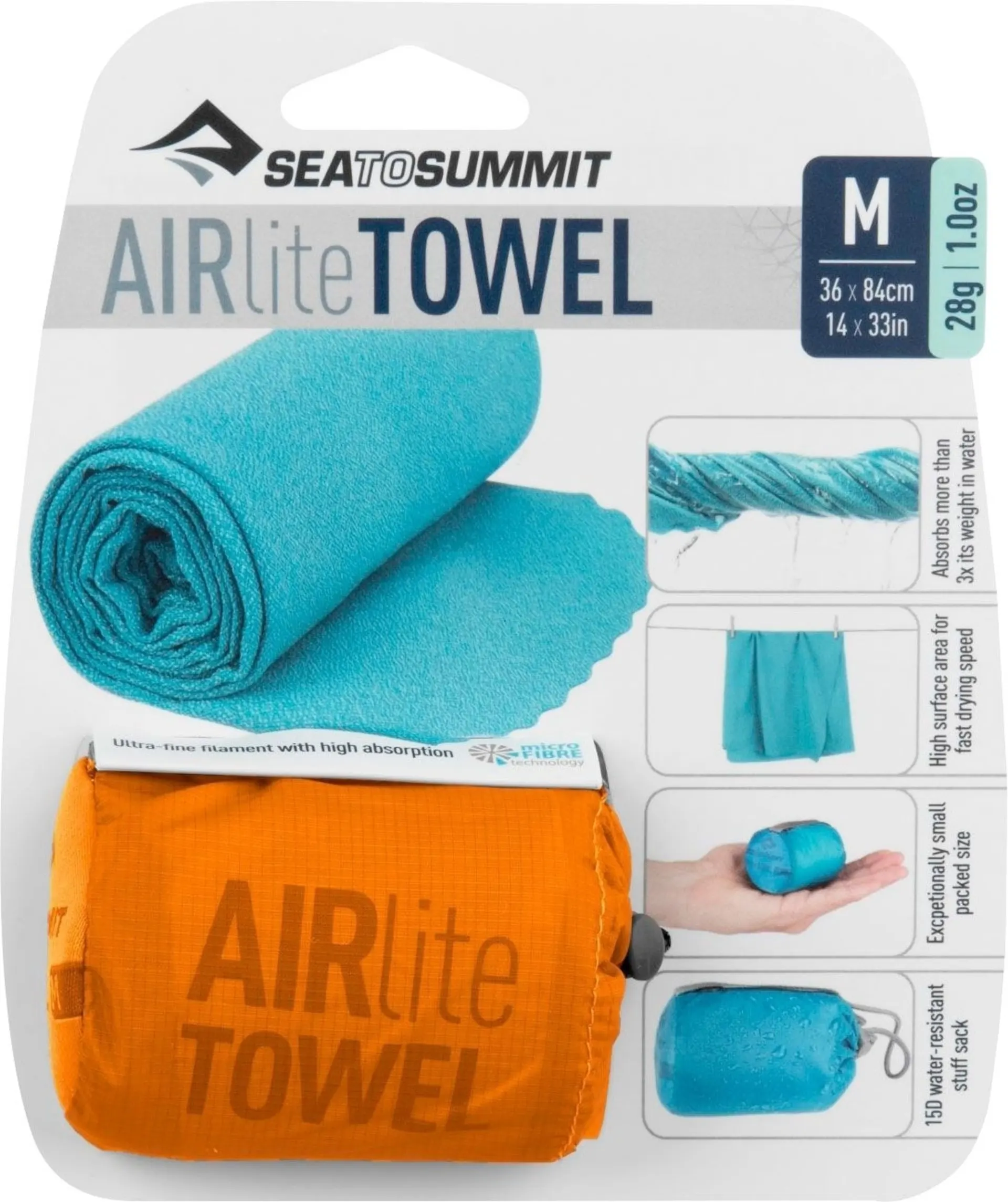Sea to Summit Airlite Towel Handtuch, M, orange