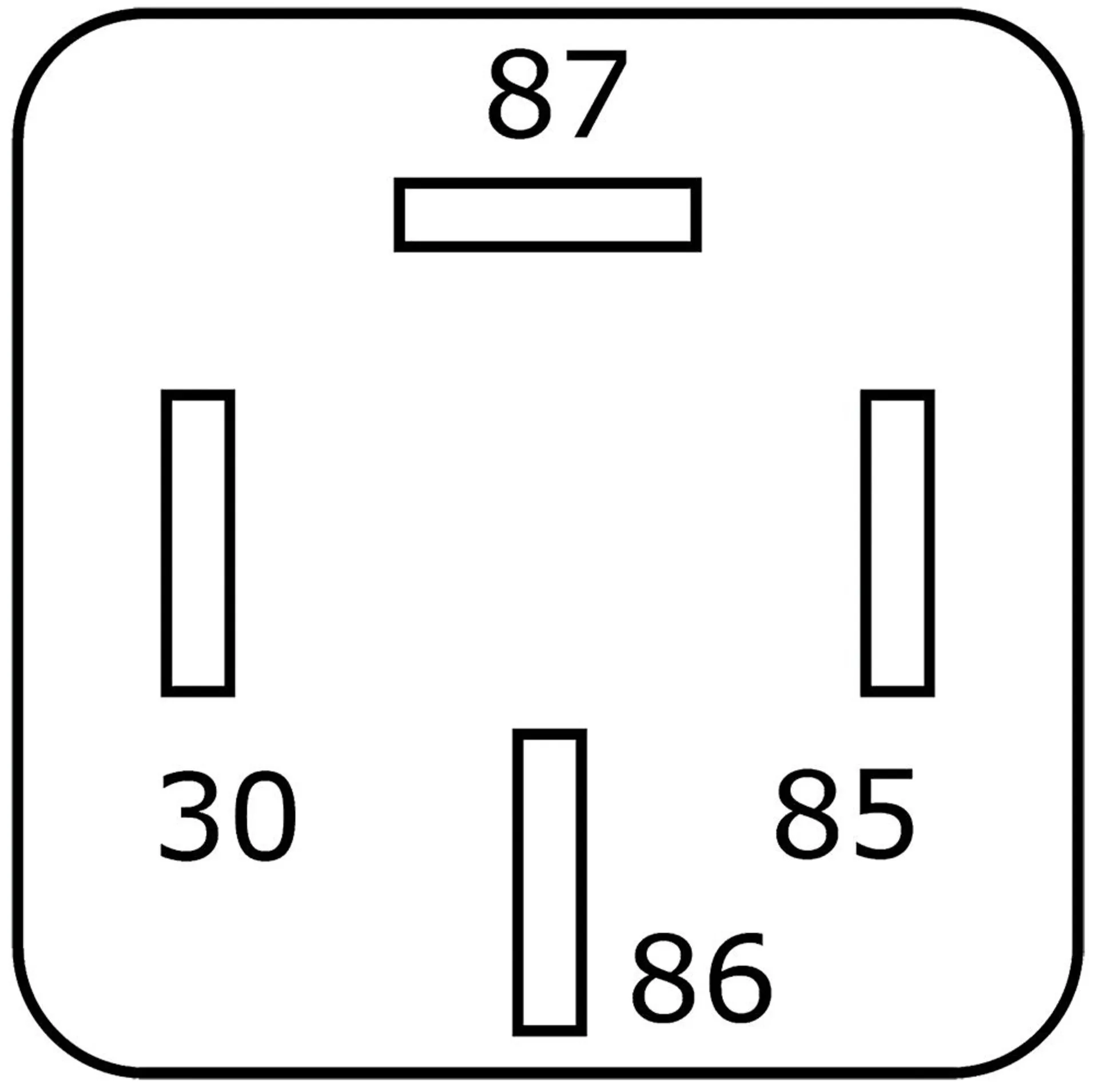 Mini-Relais 12V 30A, 30 seitlich, mit Widerstand 0 - 1 / 12V 30A / Kontakt 30 seitlich