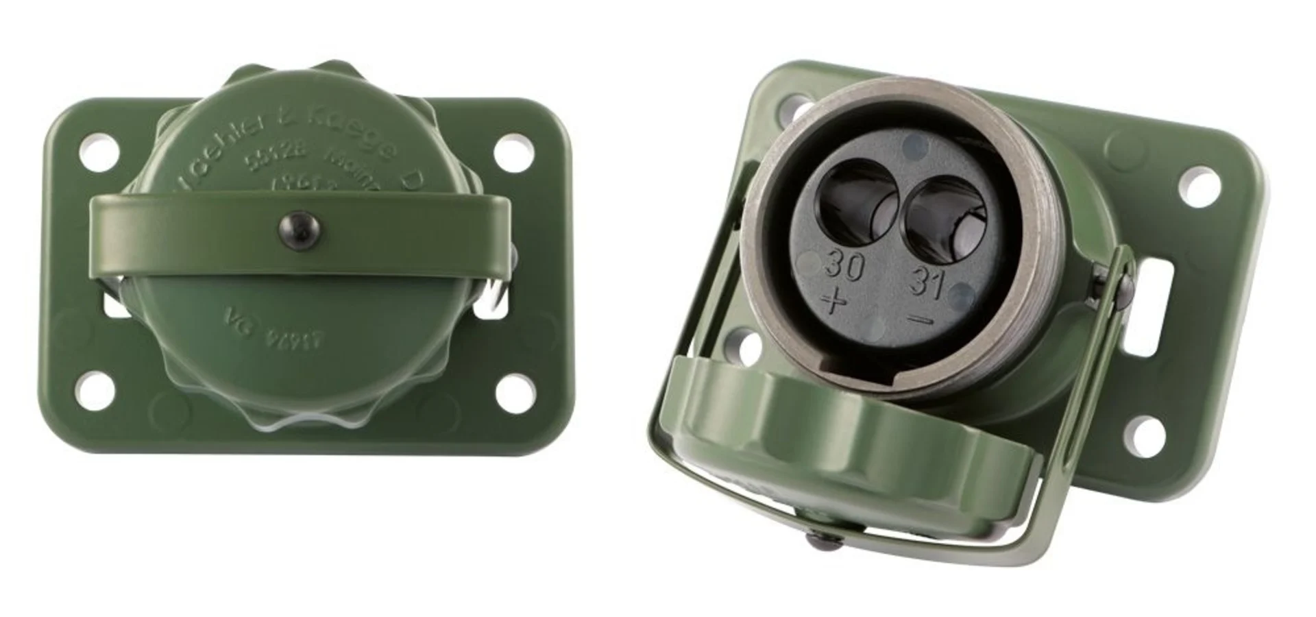Nato-Steckdose 2-pol. 35 - 50 mm2 Metall