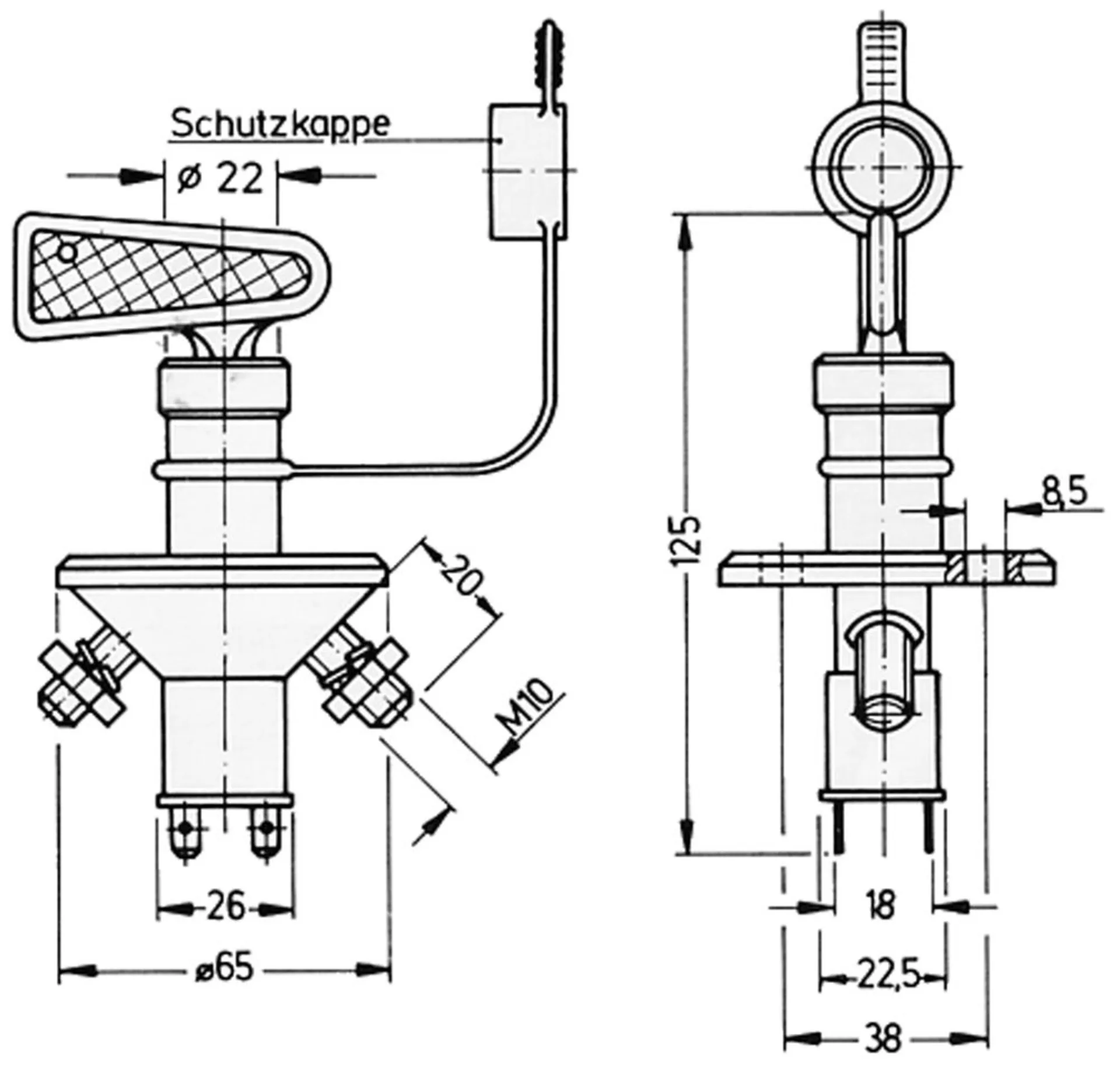 Coupe-batterie Merit 100 A / 24 V *Circuit de protection à diodes*