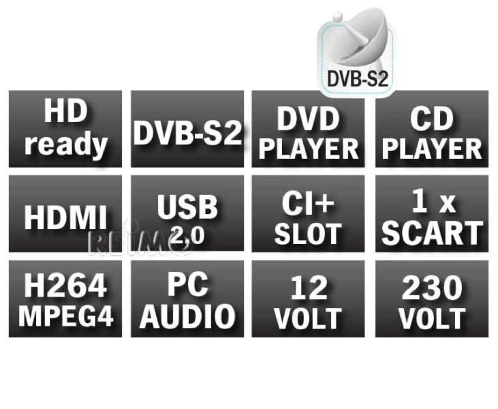 TV 22LED SAT DVBT,DVBS2-C