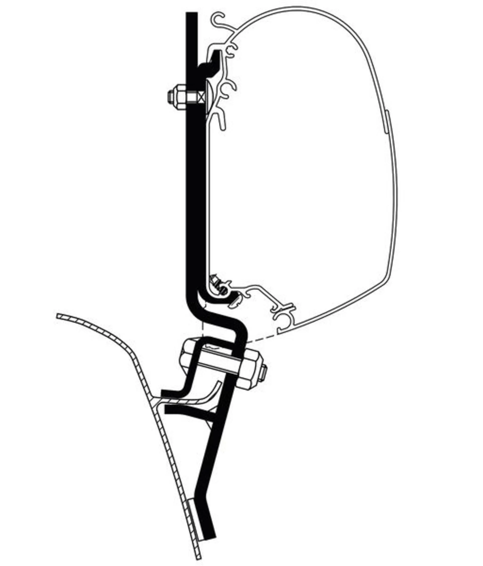 Thule Adapter für VW T2/T3 bis Baujahr 7/1990