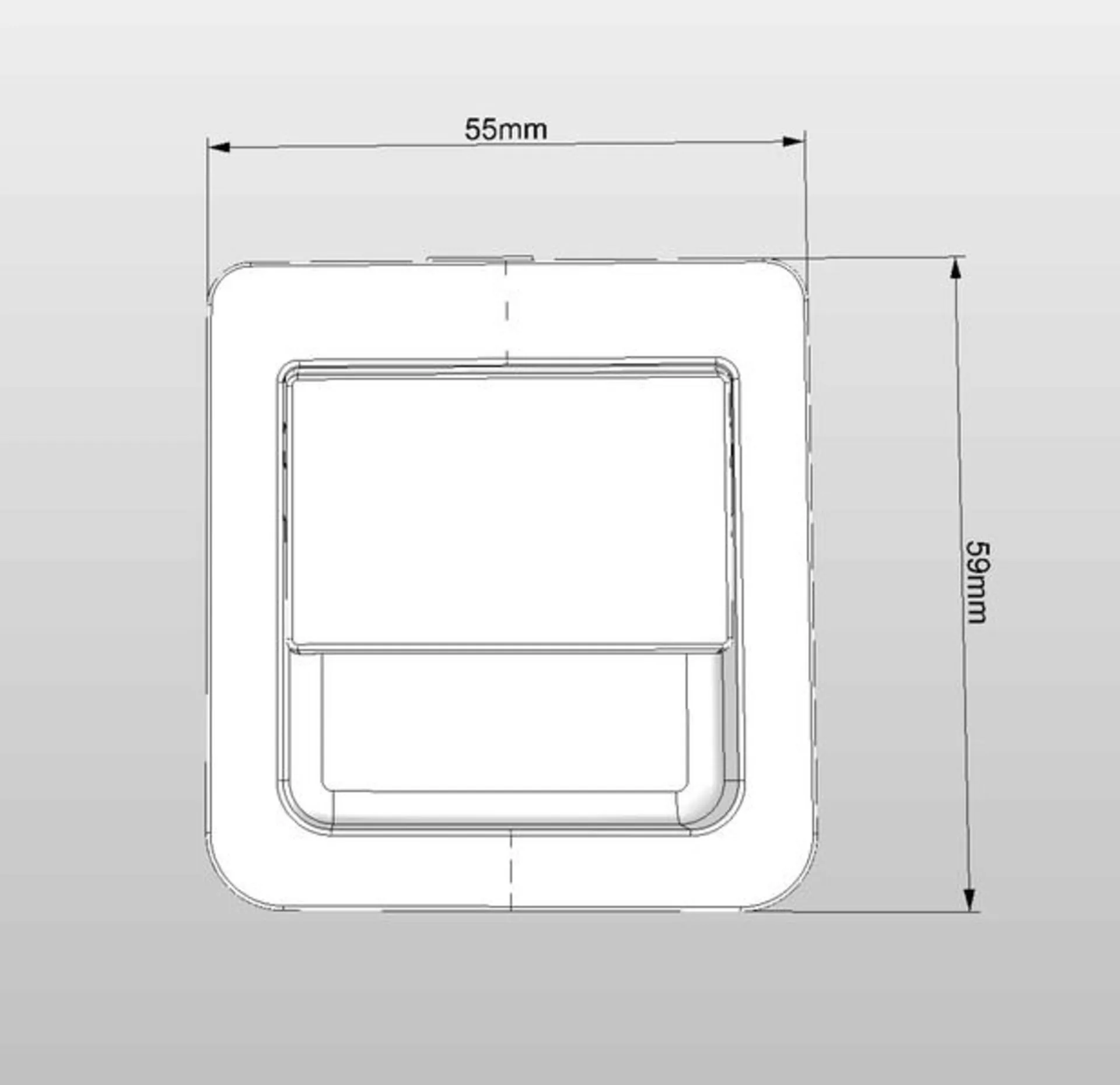 Türschloss 55x59mm satin chrom Türstärke 12-18mm,