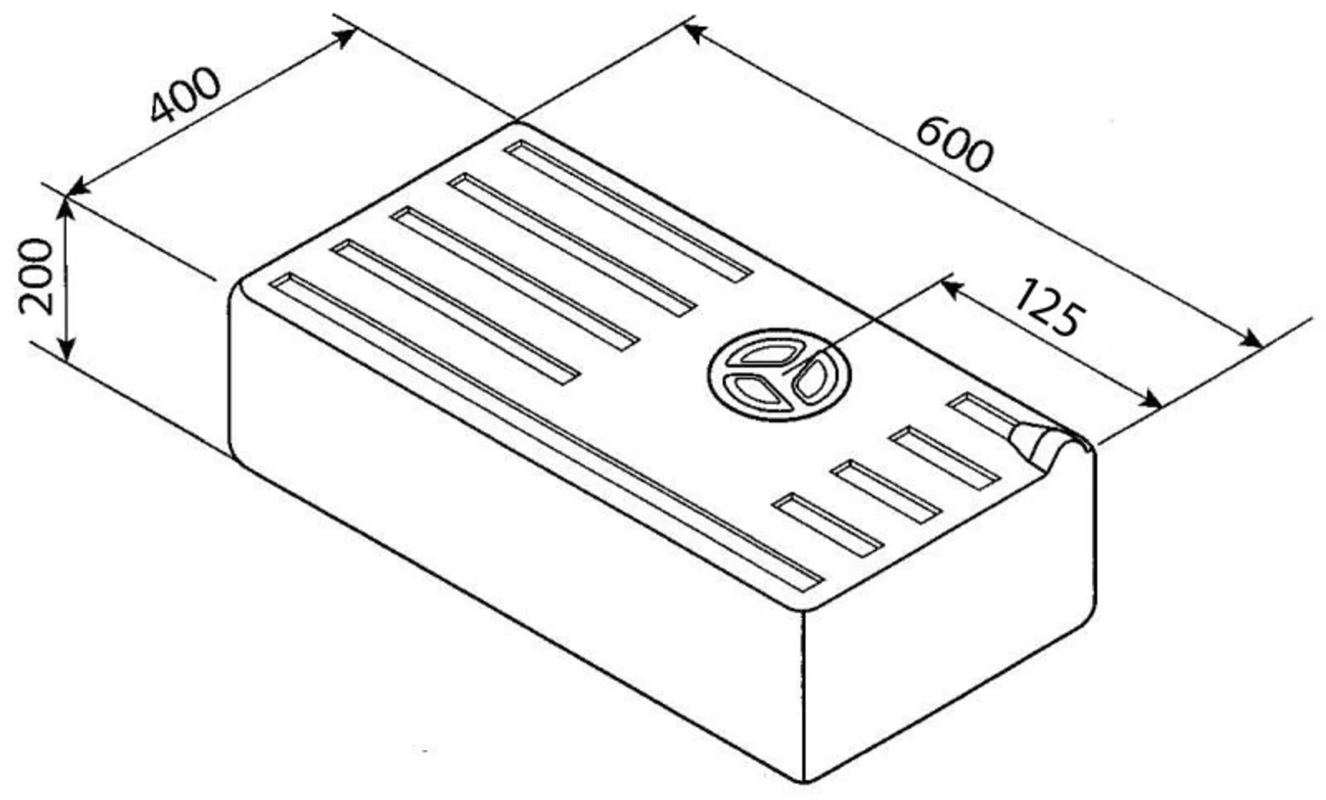 Réservoir d'eau fraîche et d'eaux usées EV1602 - 78 litres