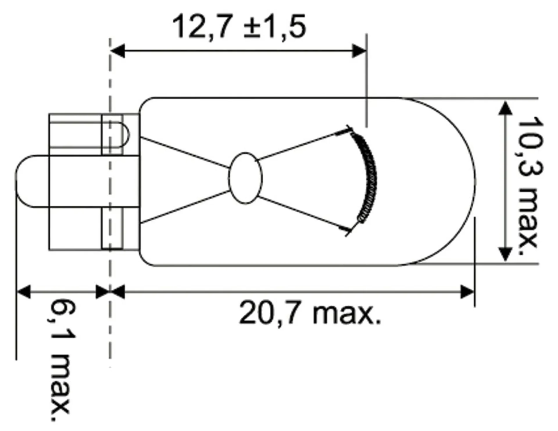 Ampoule à culot en verre Jahn 12V 5W *Longlife