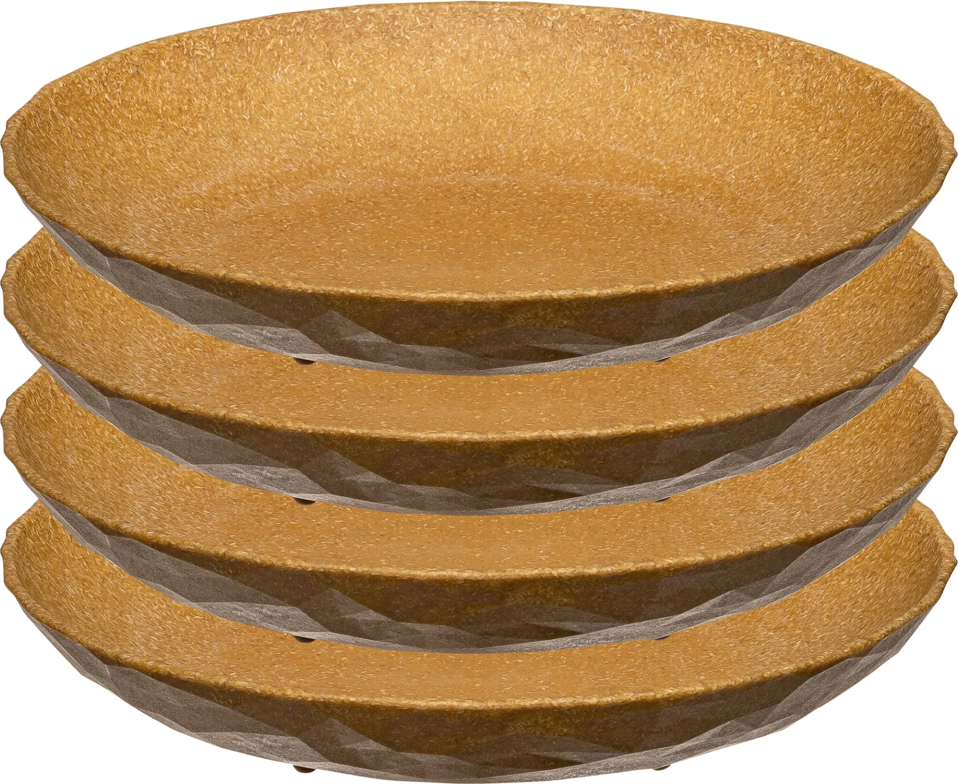 Koziol Club Plate Teller 220 mm 4-tlg. (tief) - Nature Wood