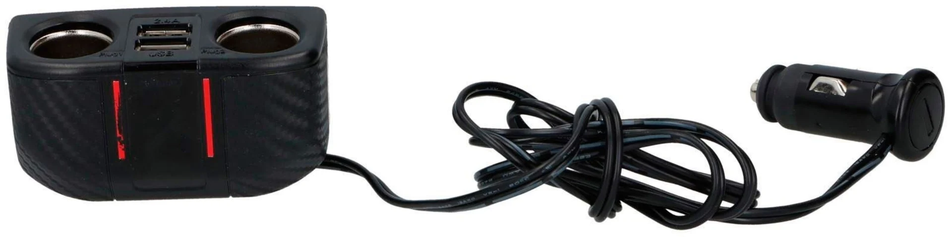 Prise Dunlop double 12/24 V avec 2 x USB