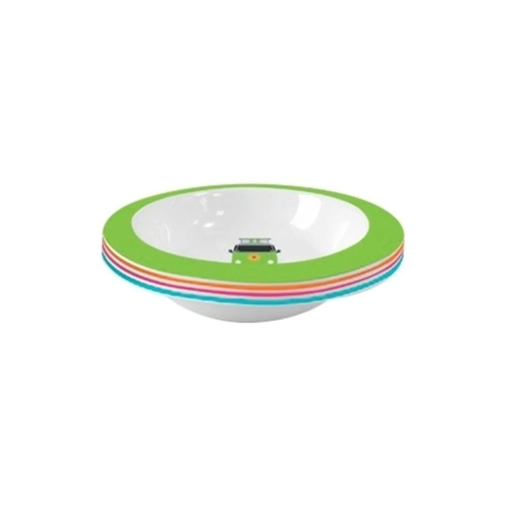 Flamefield Camper Smiles Set d'assiettes à soupe 4 pcs. Flamefield Camper Smiles Set d'assiettes à soupe 4 pcs.