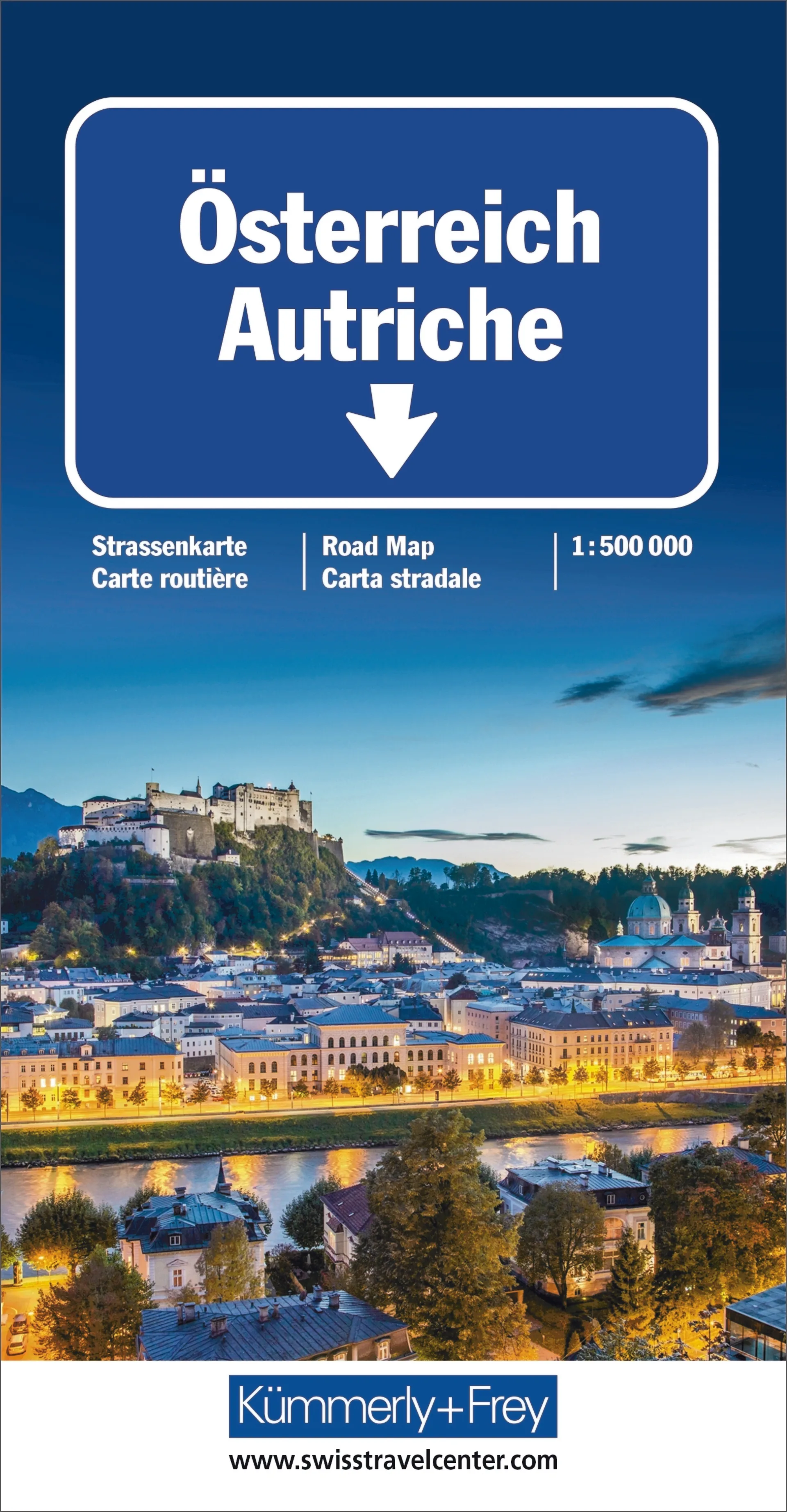 Österreich Strassenkarte 1:500000