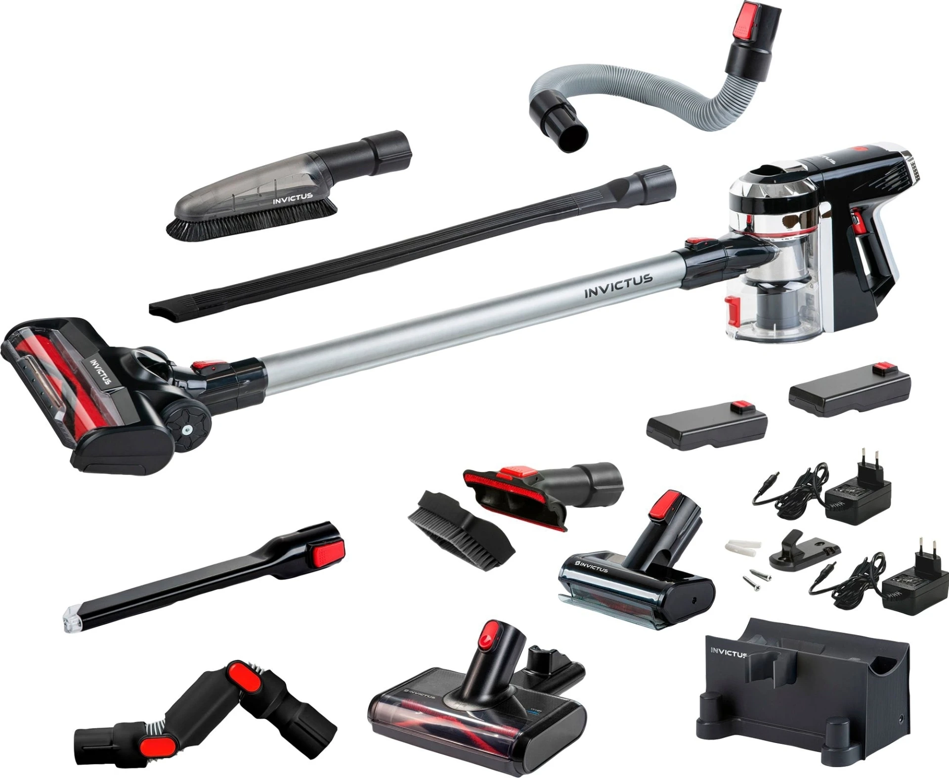 Invictus X9 Aspirateur à batterie y compris mini brosse électrique motorisée 23 pièces
