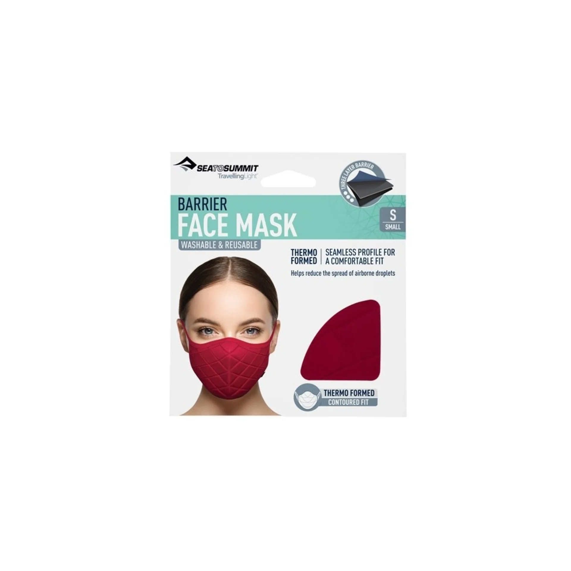 Gesichtsmaske Regular Red STS with HEIQ Viroblock