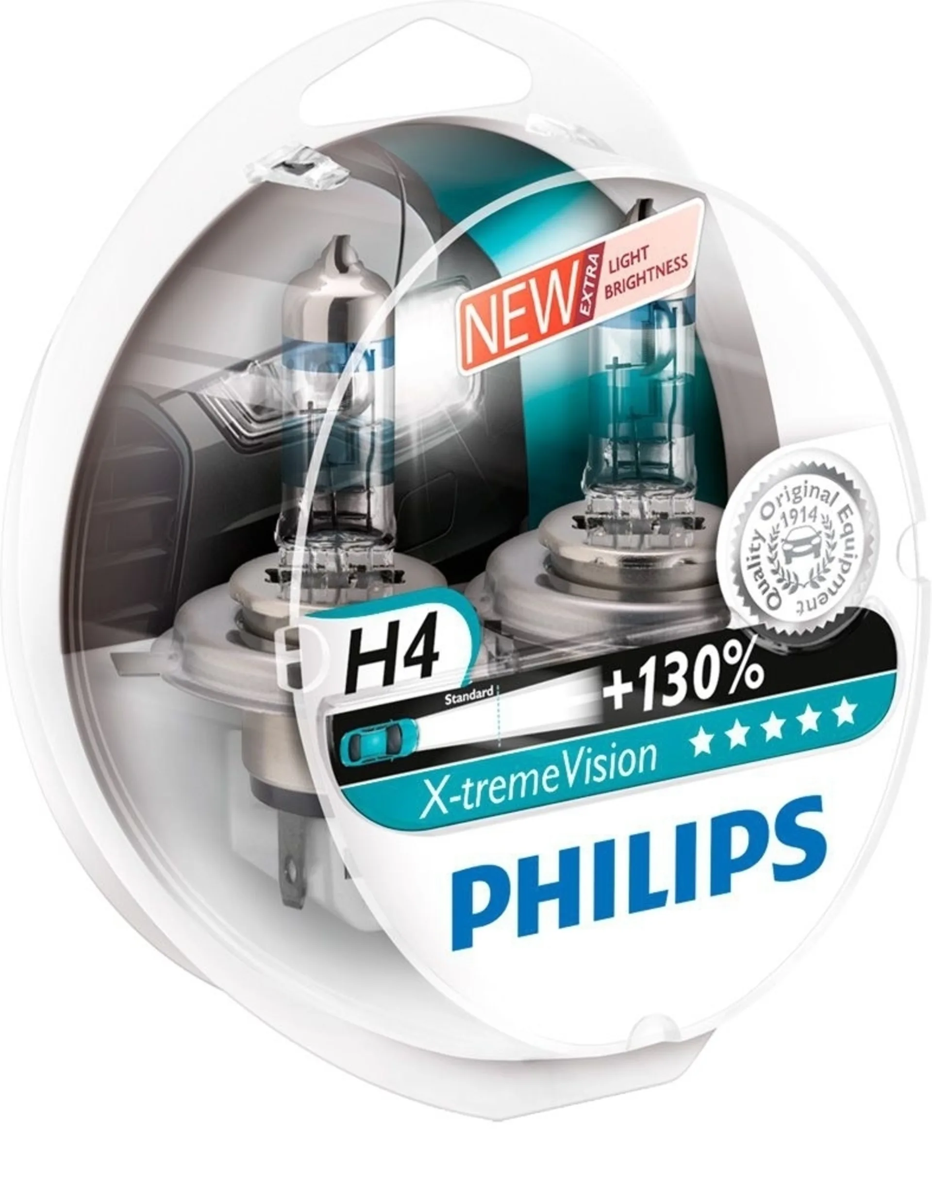 2 x Philips Glühl. H4 12V 60/55W XtremeVision