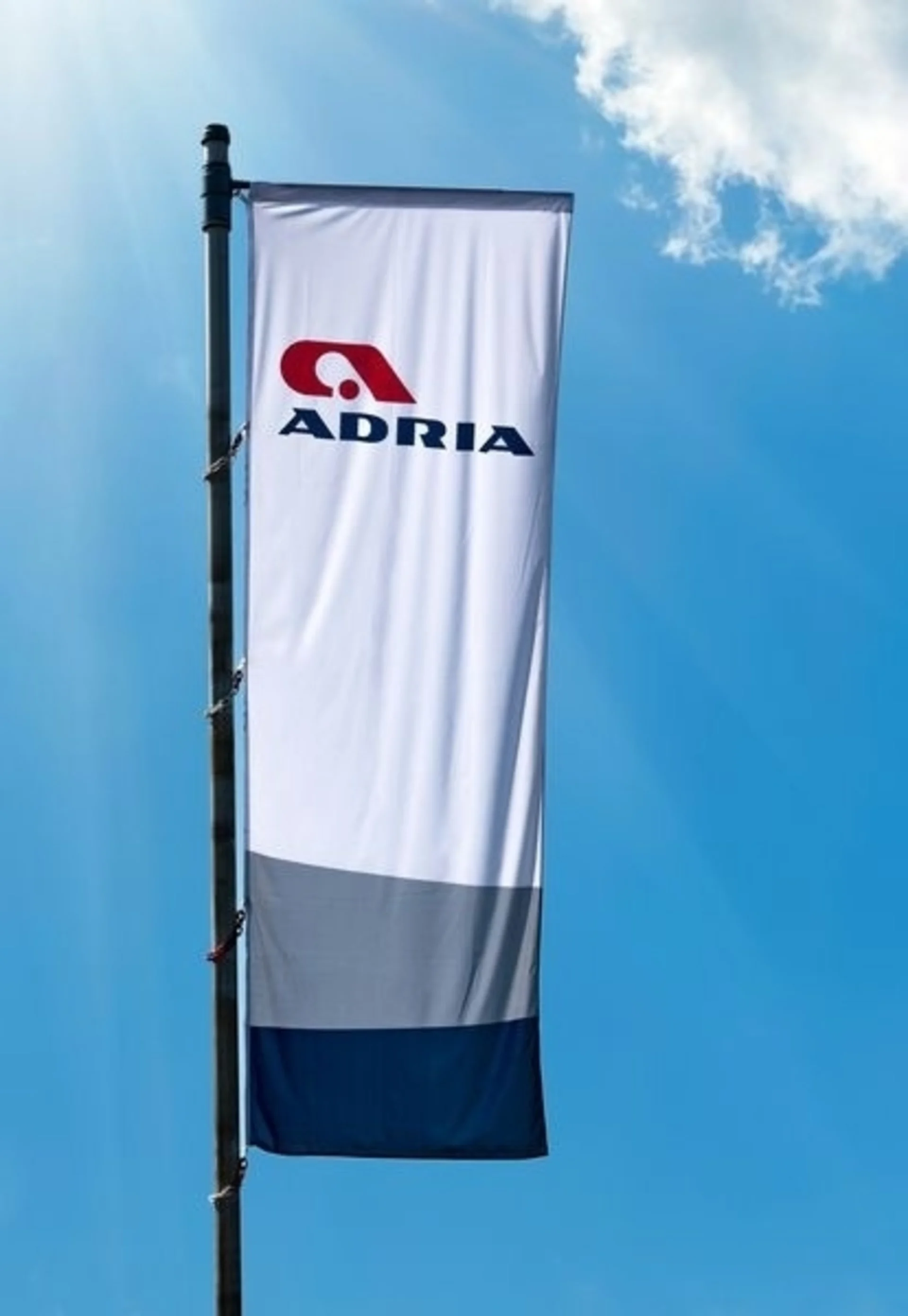 Adria-Fahne 1.2 x 3.6m in Blau (Saison 2018-2020)