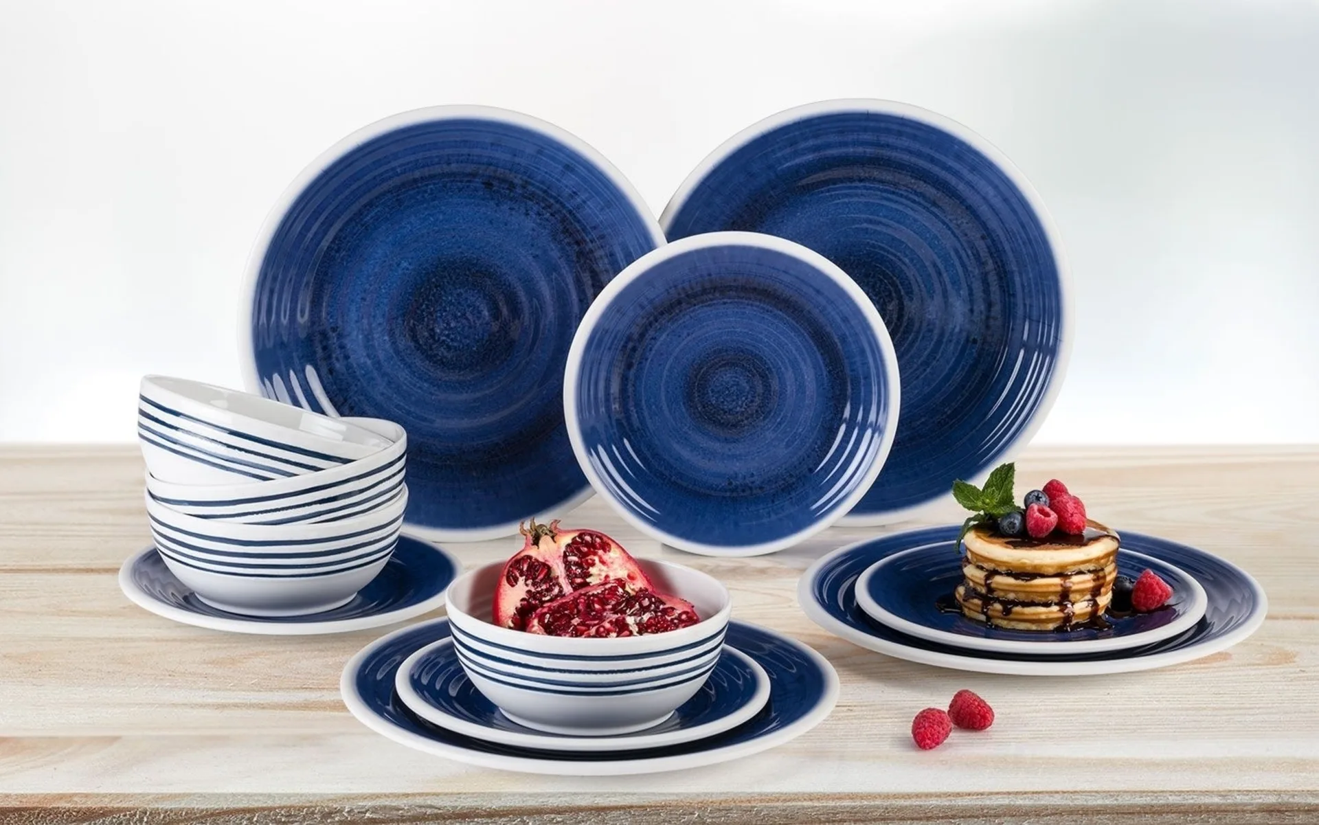 Flamefield Azure Set de vaisselle en mélamine 12 pcs.