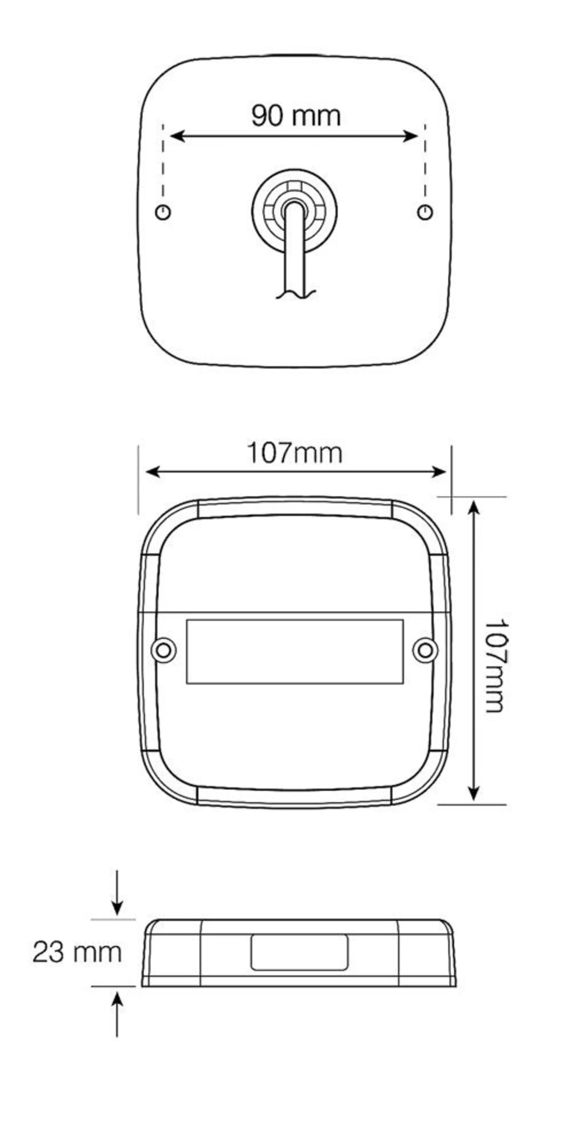 Feu arrière à LED 12/24 V L+R avec KZL