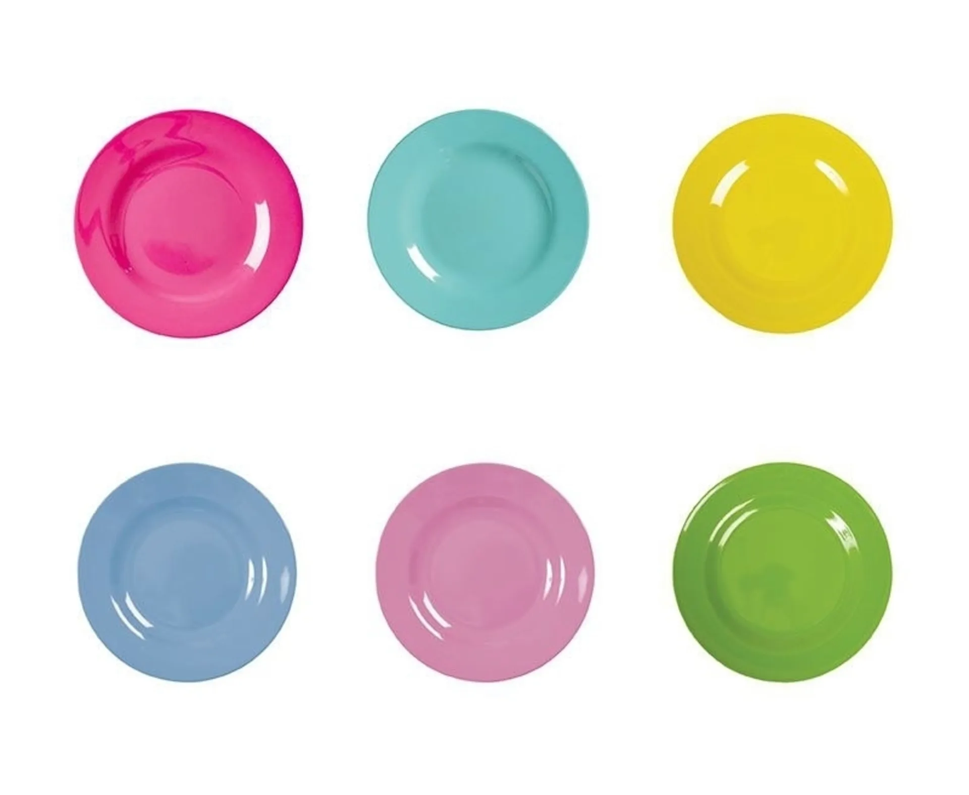 Teller-Set RICE 6-tlg, in 6 klassischen Farben, Ø20cm