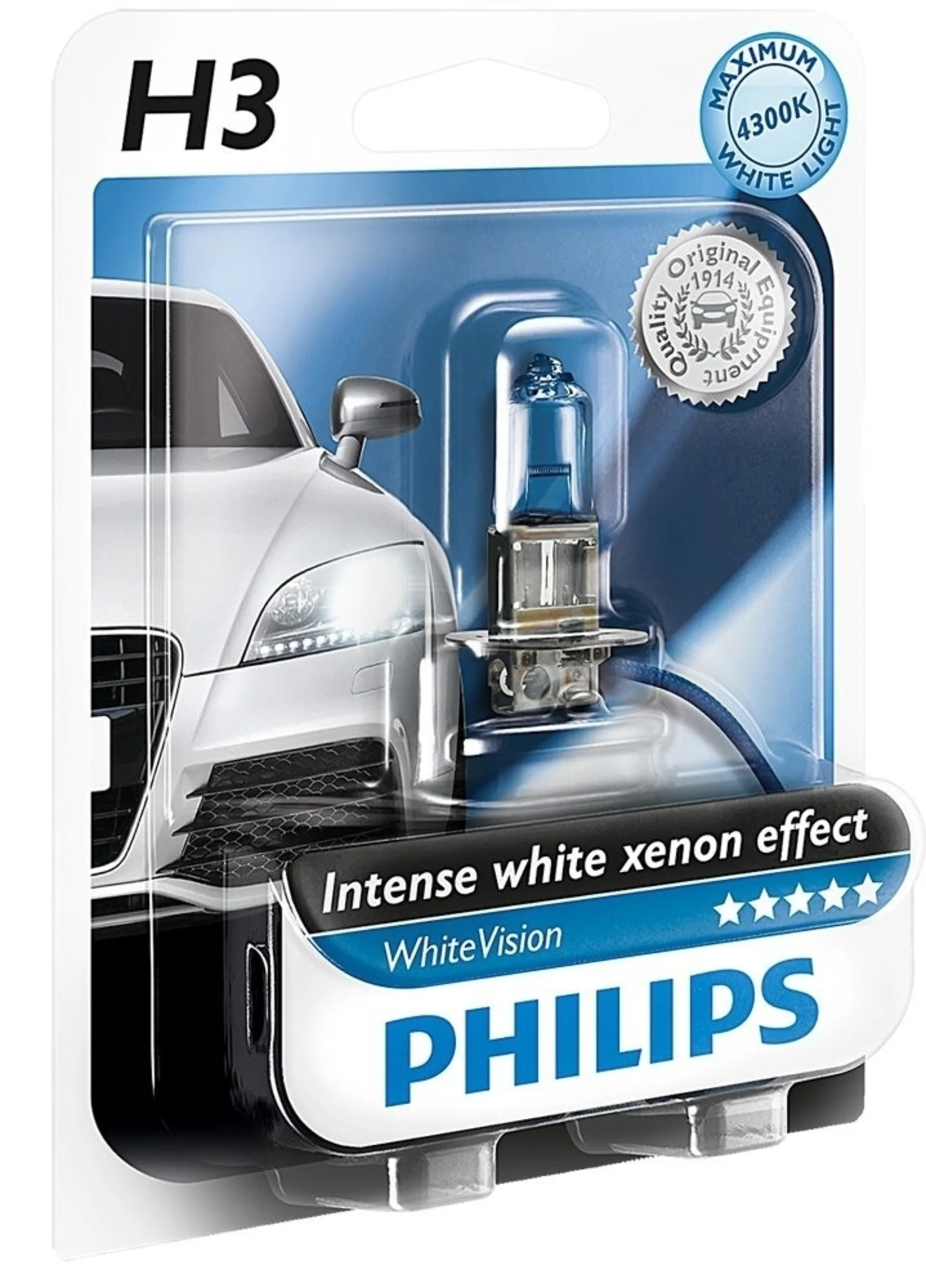 Philips Glühlampe H3 12V 55W WhiteVision 12V 55W *Blister* +60%