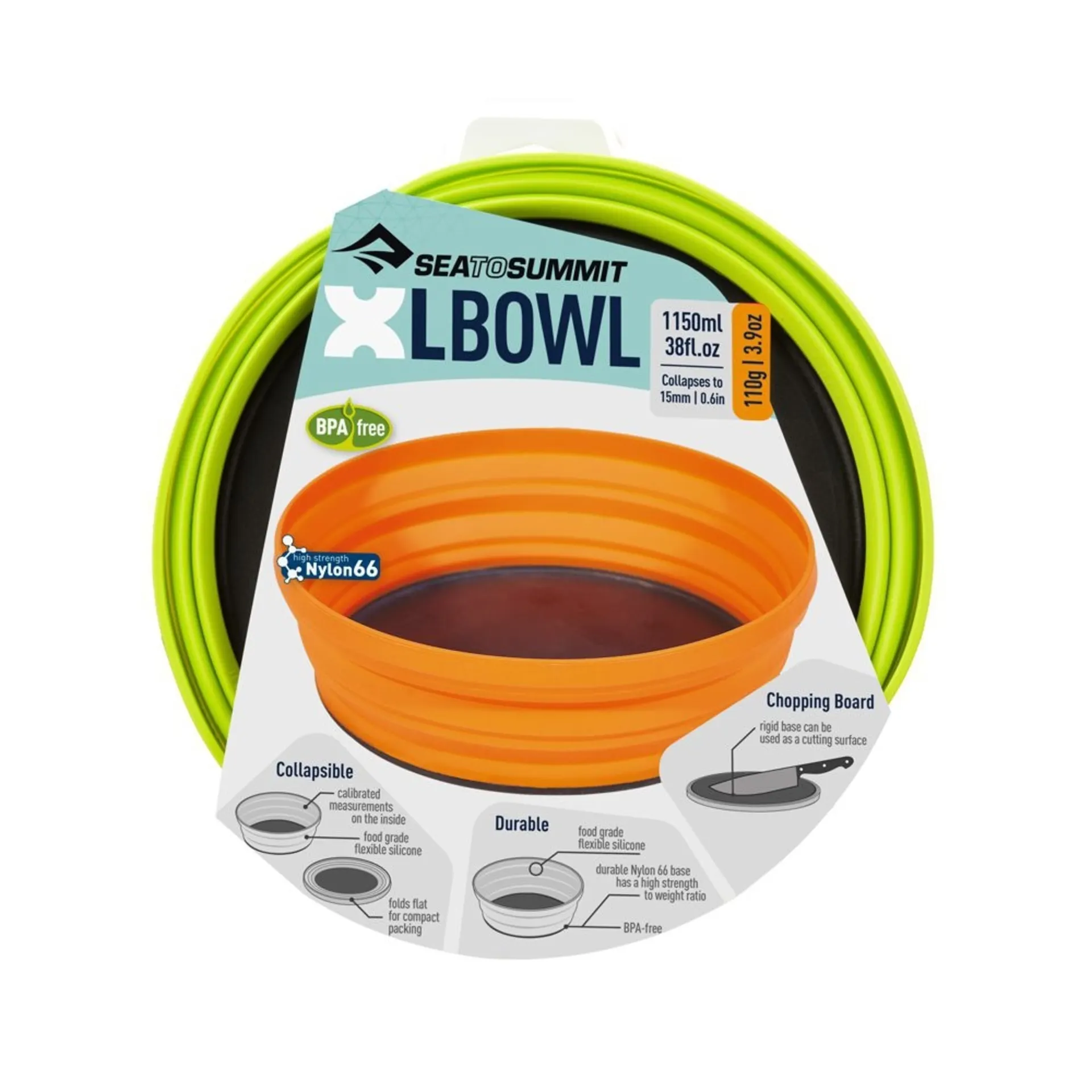 Sea to Summit XL-Bowl Faltbare Schüssel grün 1150 ml