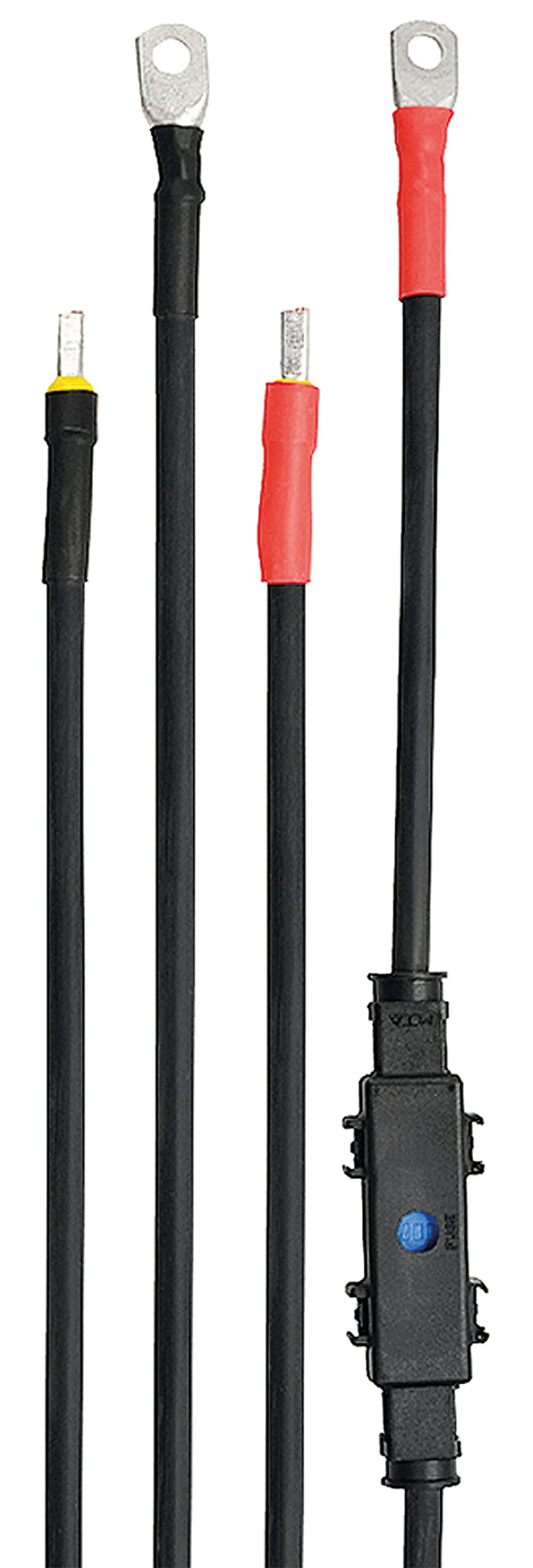 Anschlusskabelsatz für Wechselrichter 50/2m fertig konfektioniert inklusive Sicherung Anschlusskabelsatz für Wechselrichter 50/2m fertig konfektioniert inklusive Sicherung