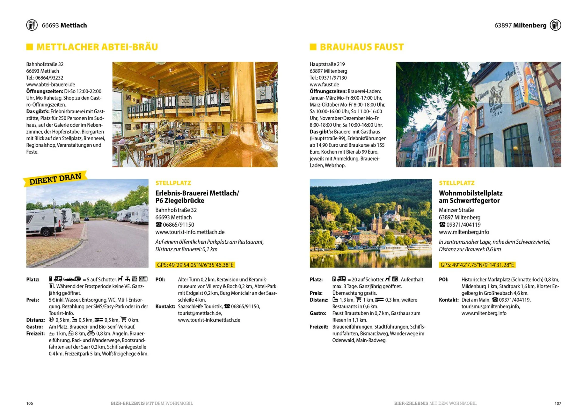 Guide des emplacements Urige Brauereien - L'expérience de la bière en camping-car