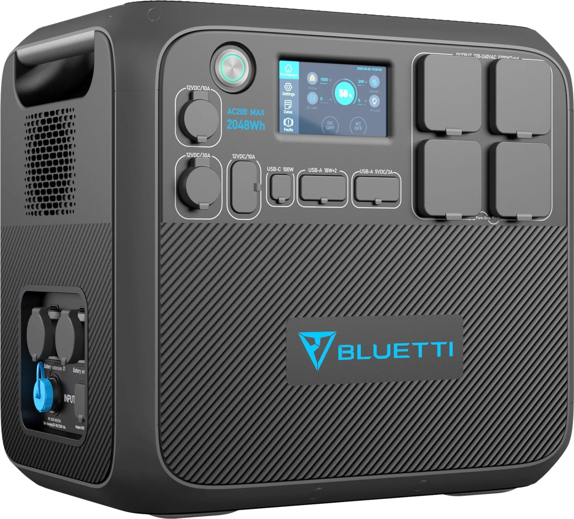 Station d'alimentation portable Bluetti AC200MAX - Gris - UE