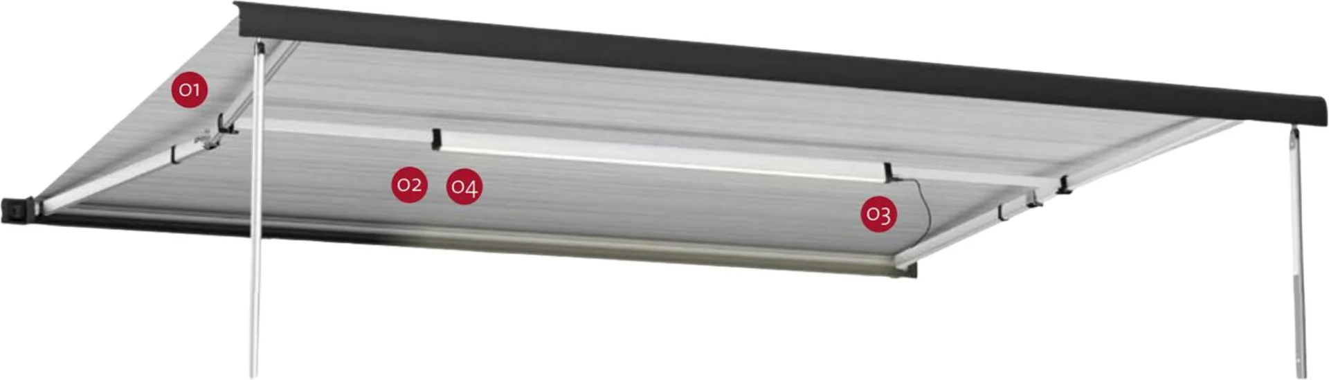 Fiamma Rafter LED F40van Spannstange mit LED Leiste für Markise F40 van