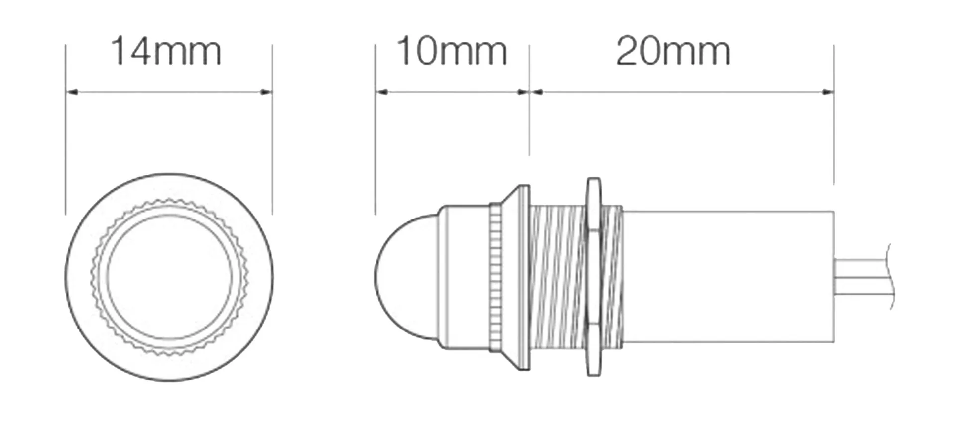 LED-Kontrollleuchte grün 12 V