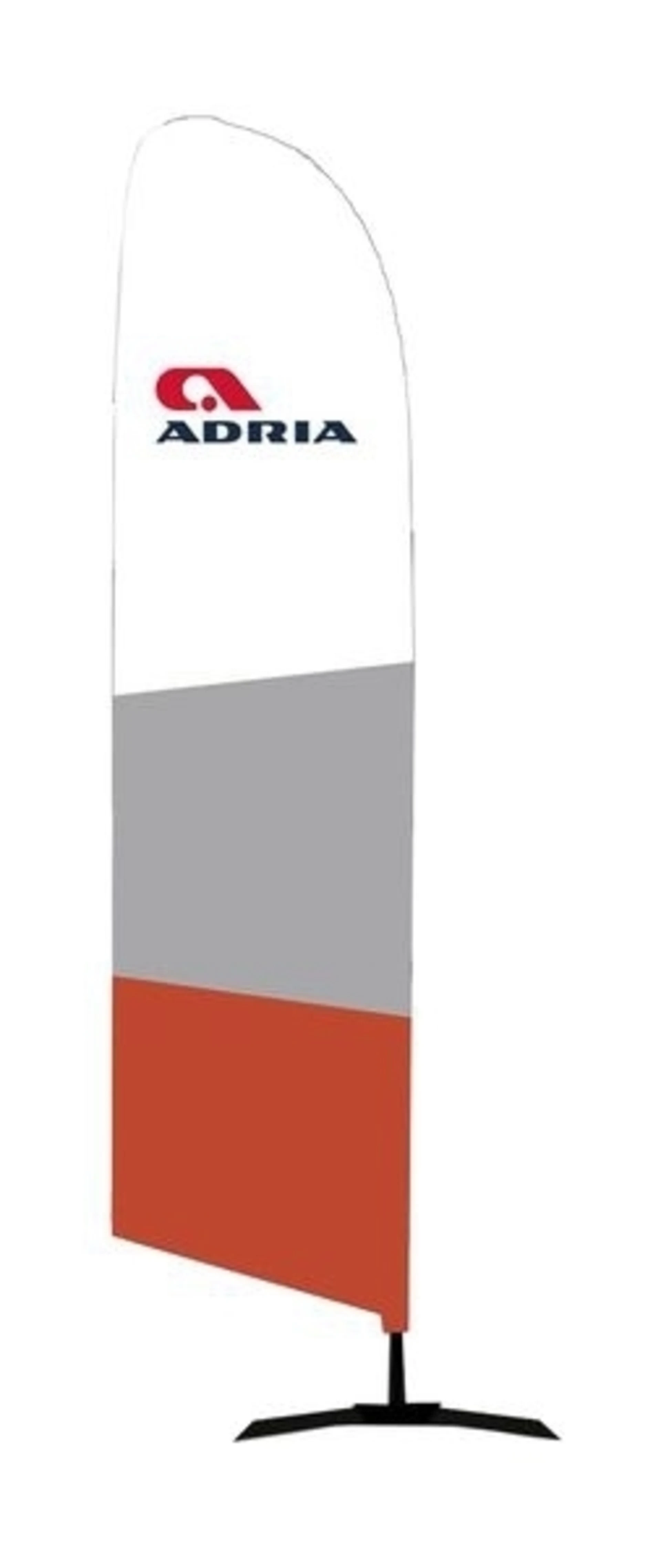 AdriaPro Beach Flag en rouge, 2,70 m de haut