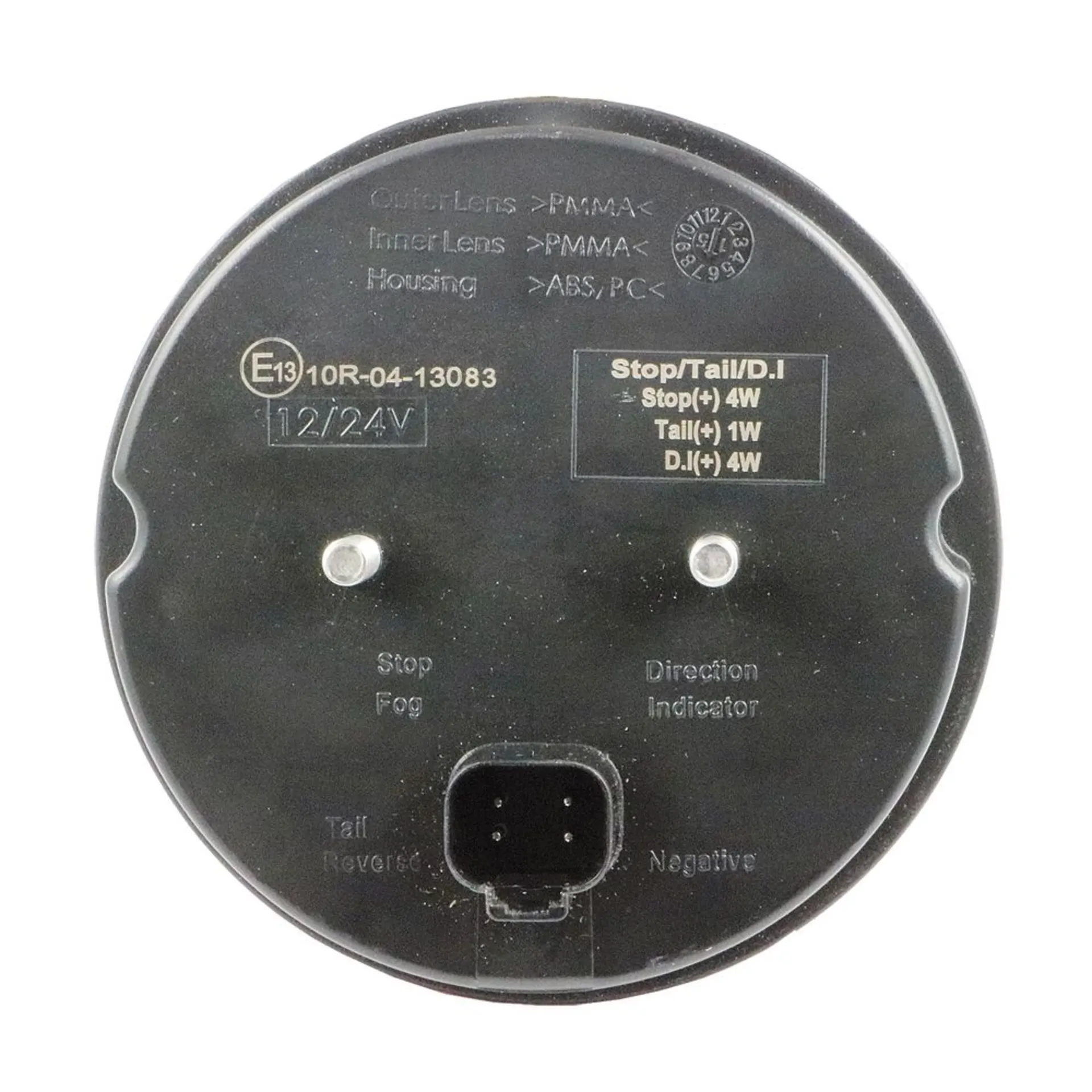 Rubbolite - LED-Schlussleuchte 12/24V ø 122mm, ADR/GGVS-geprüft