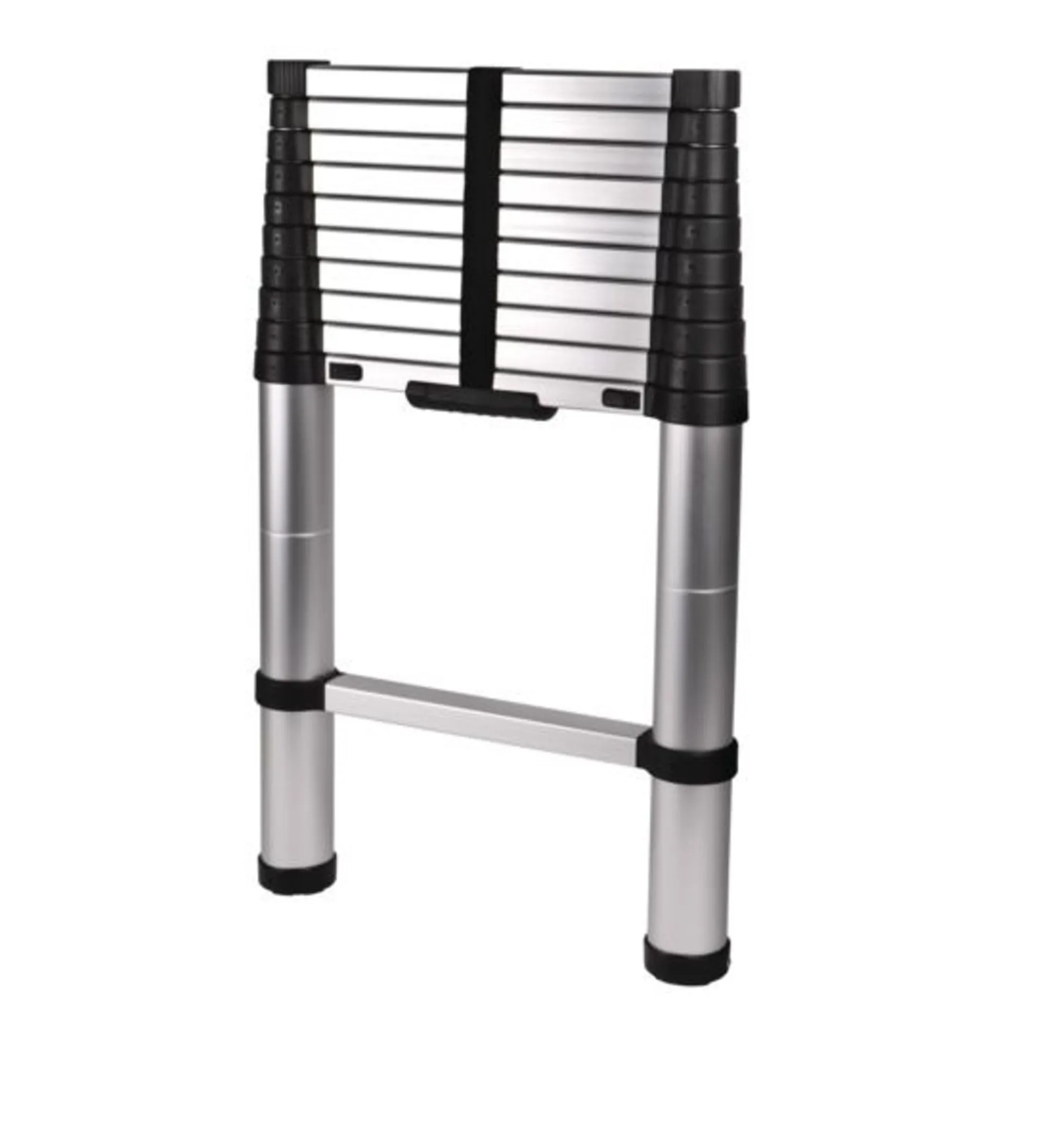 Echelle télescopique pliable en aluminium avec 11 marches et longueur max, 3.2 m - CARBEST Escali