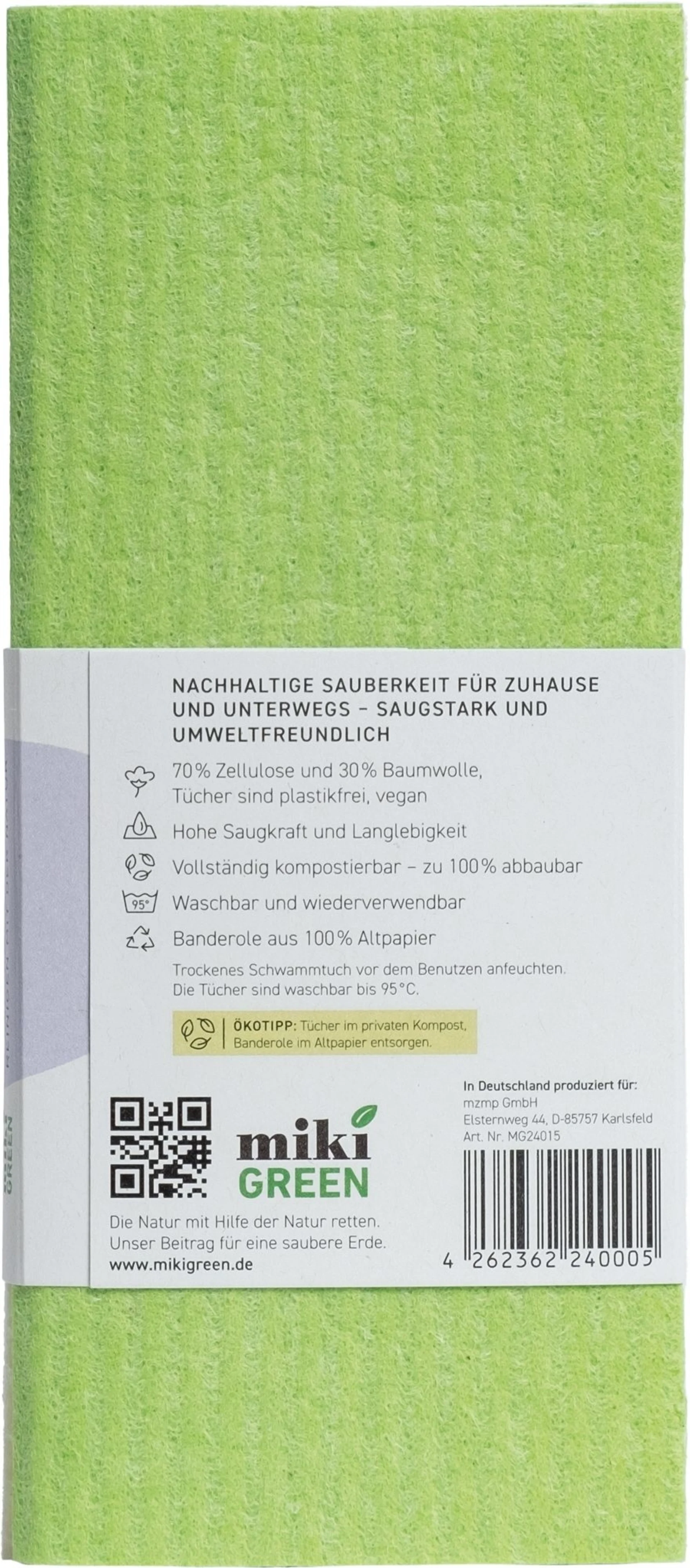 mikiGREEN Öko.Schwamm.Tücher 2er-Pack mikiGREEN Öko.Schwamm.Tücher 2er-Pack