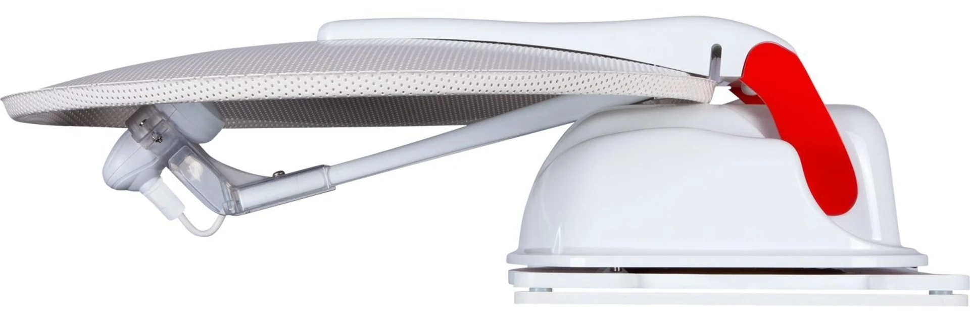 Alden AS2 60 HD Ultrawhite vollautomatische Sat-Anlage inkl. S.S.C. HD-Steuermodul und Ultrawide LED TV 18, 5 "