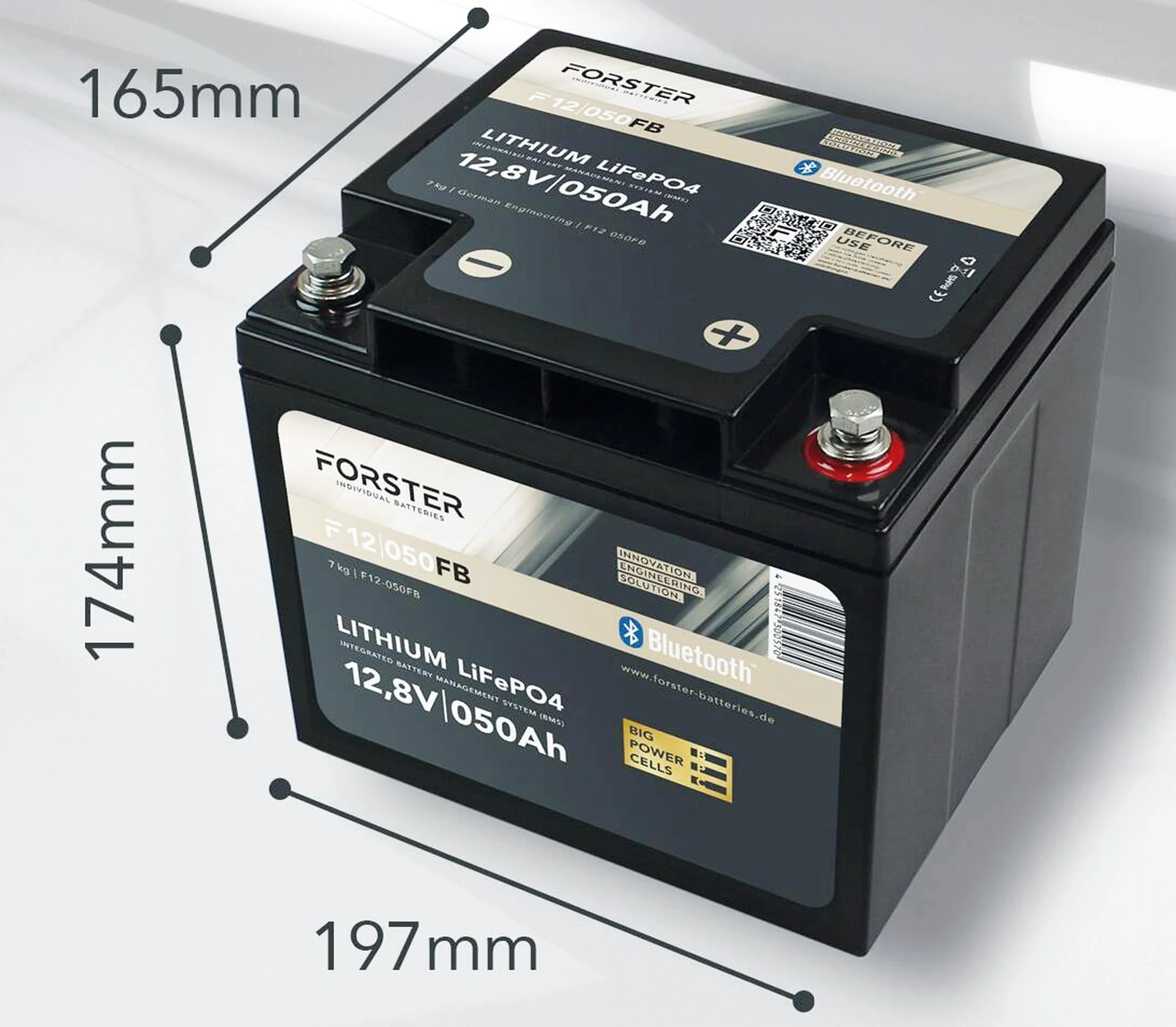 Pile au lithium Forster LiFePO4 12 V 50 Ah
