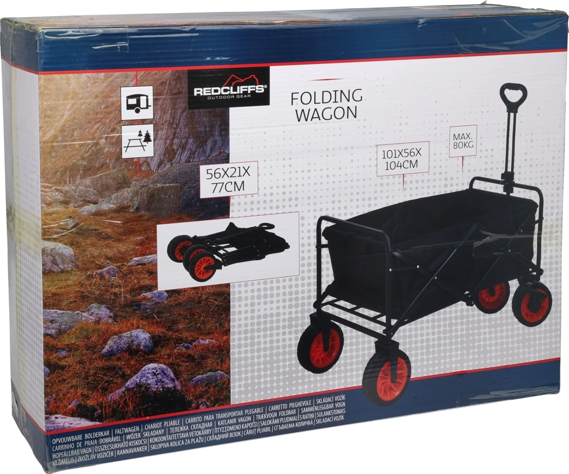 Bollerwagen faltbar - 80kg Tragkraft