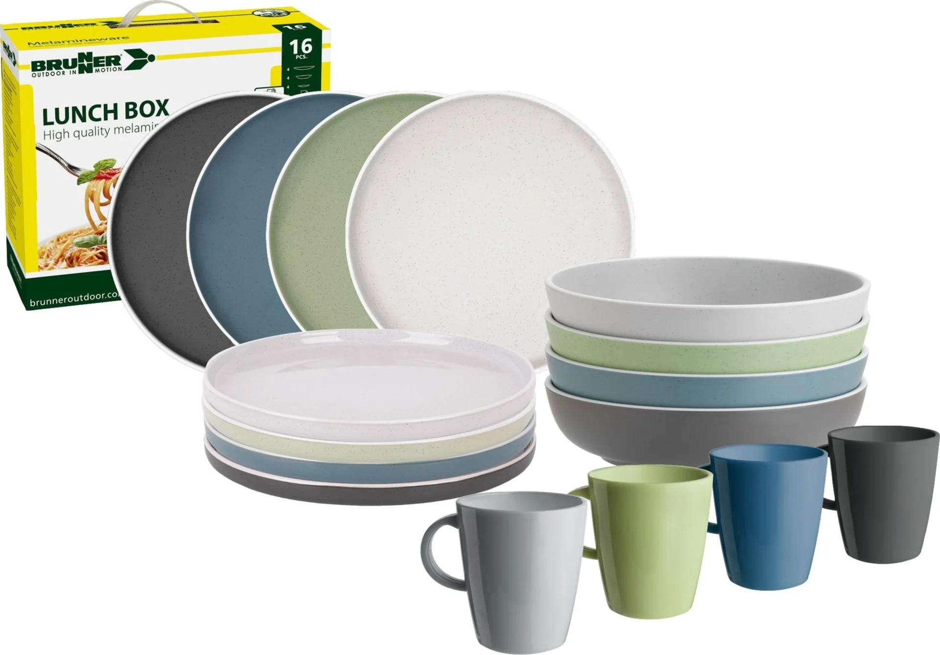 Brunner Dolomit Geschirr-Set 16-tlg. für 4 Personen