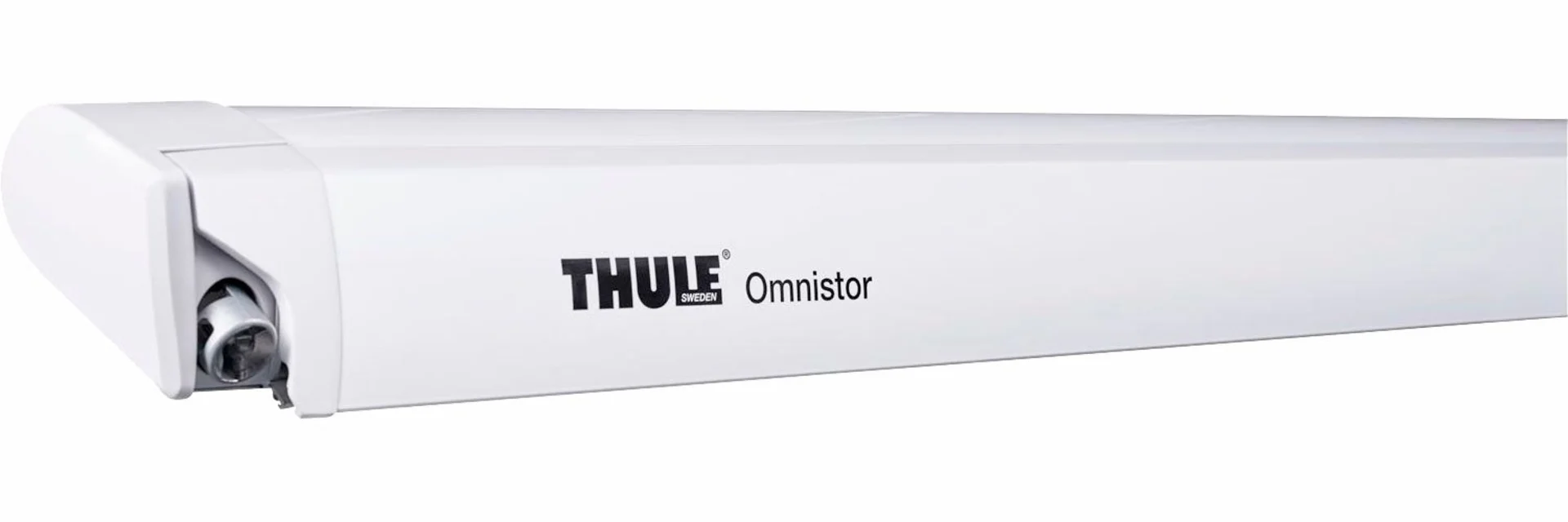 Store de toit Thule Omnistor 6300 Couleur du boîtier blanc Couleur de la toile Saphir Blue 2,6 m