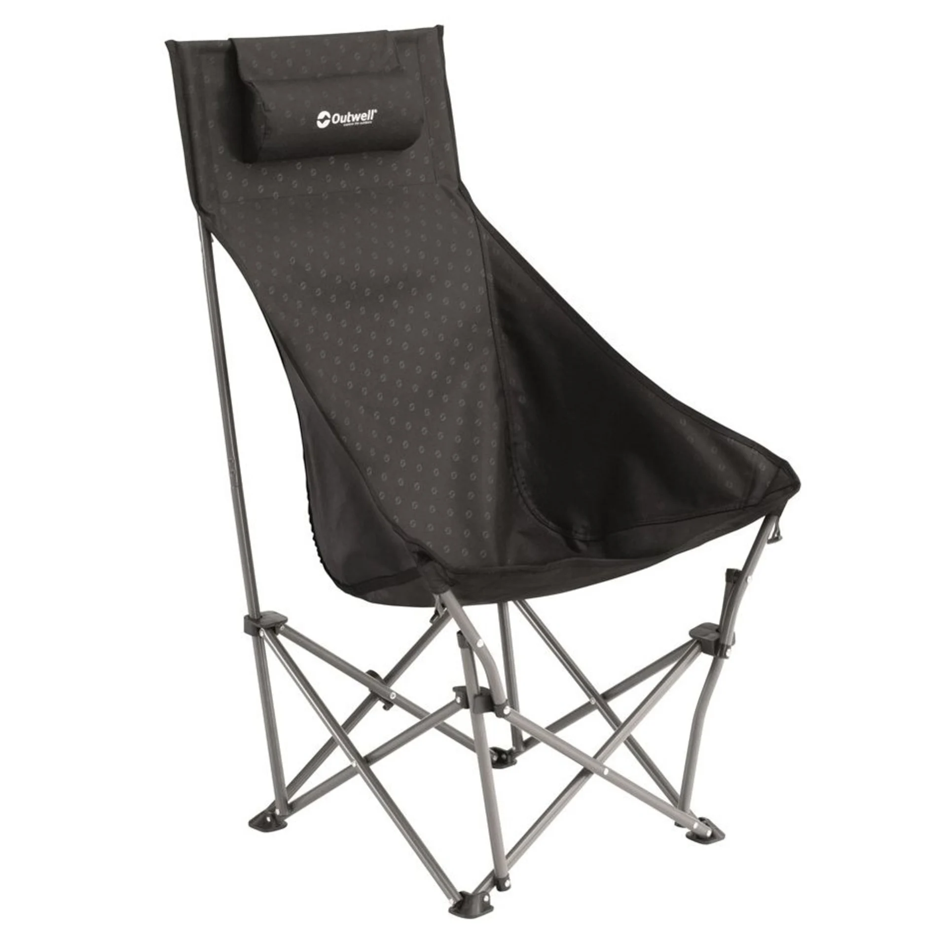 Outwell Emilio Black Klappstuhl mit Nackenstütze 65 x 44 x 101 cm Outwell Emilio Black Klappstuhl mit Nackenstütze 65 x 44 x 101 cm