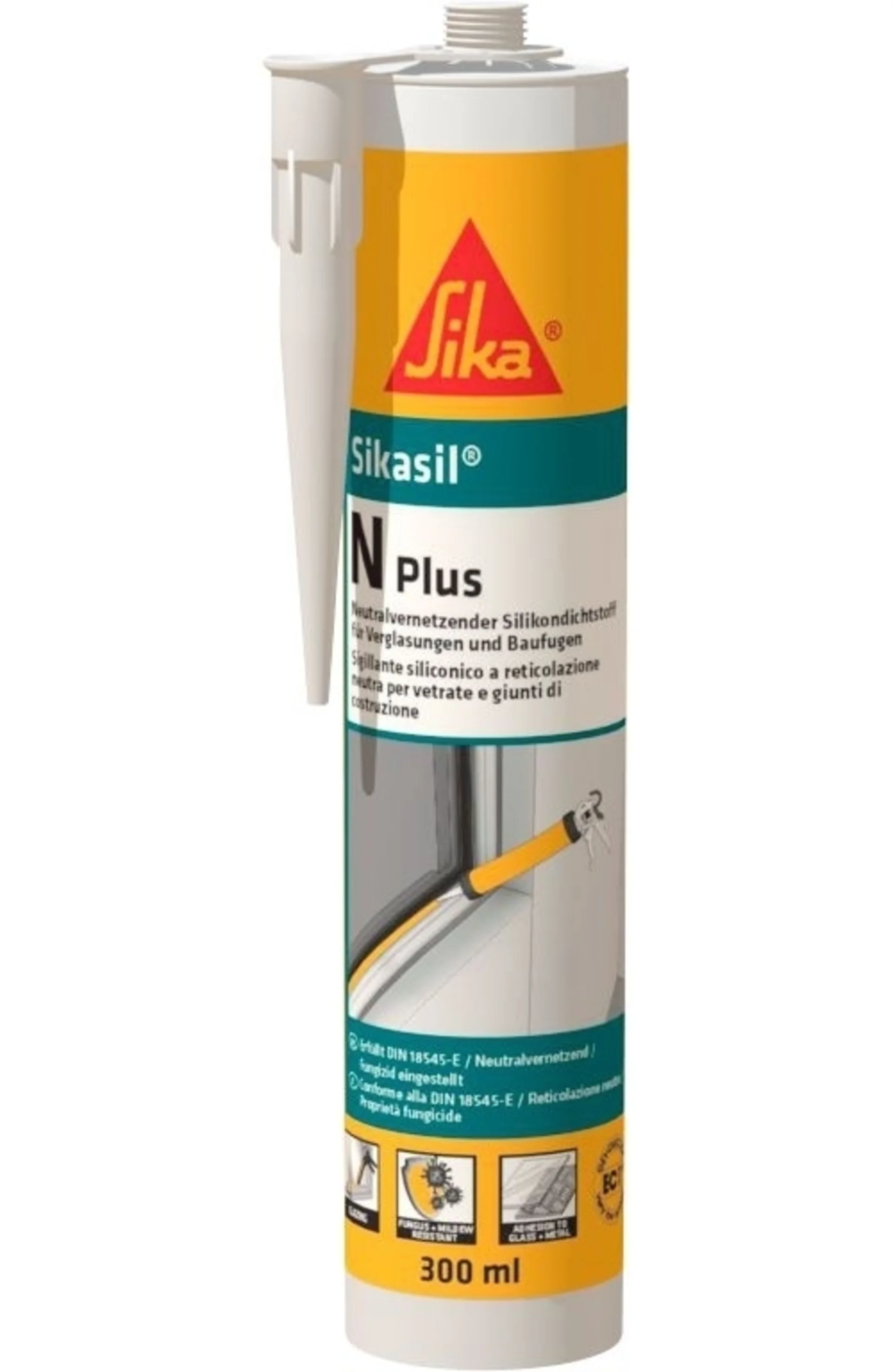 Sikasil N-Plus mastic silicone 300 ml noir