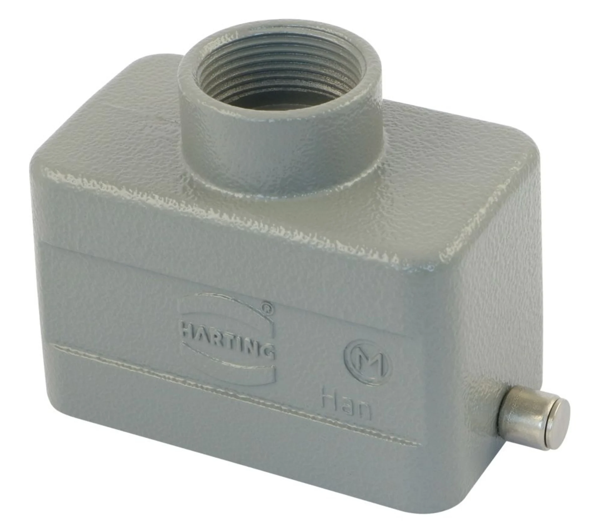 Harting - Han 10B Gehäuseoberteil mit Verriegelung niedrige Bauform, Kabeleingang metrisch M25 Harting - Han 10B Gehäuseoberteil mit Verriegelung niedrige Bauform, Kabeleingang metrisch M25