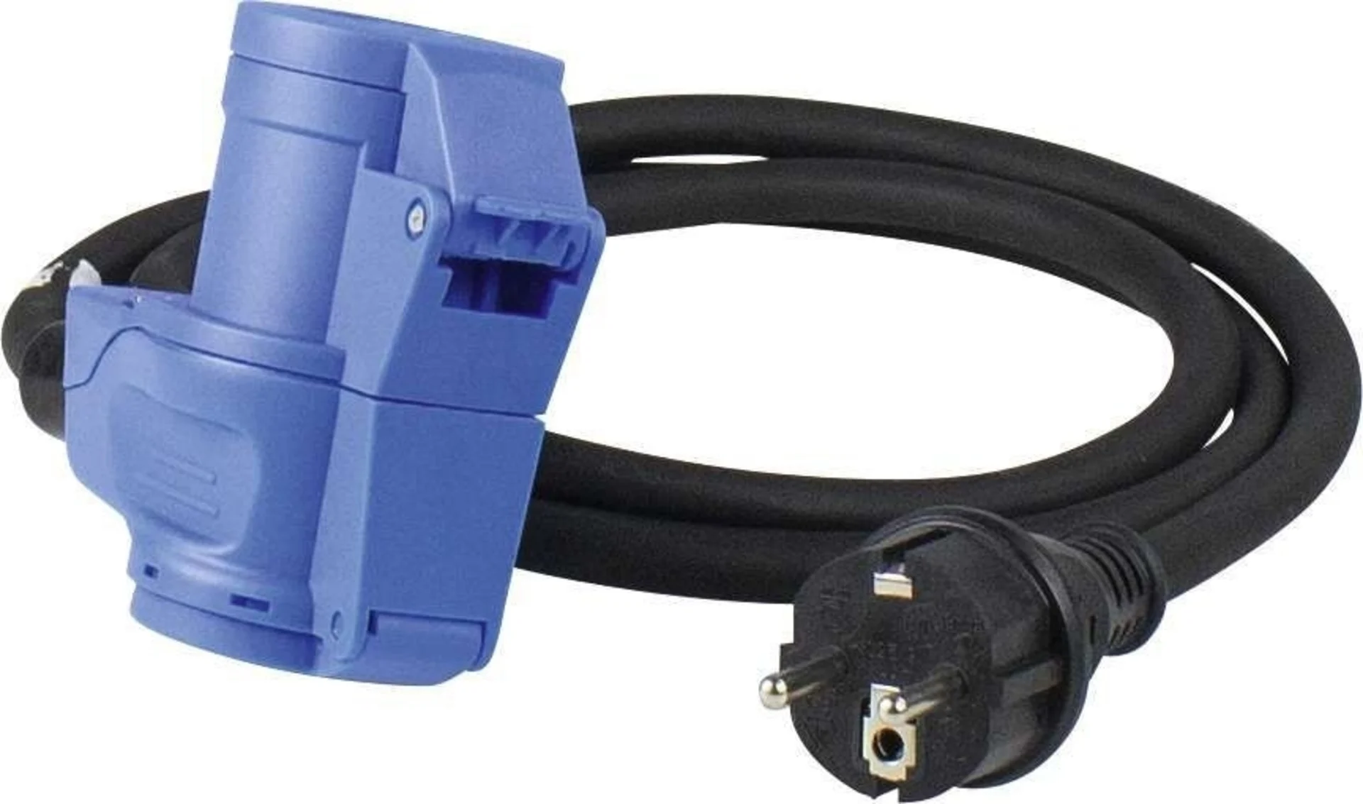 AS Schwabe Câble adaptateur avec fiche à contact de protection et prise combinée CEE 3 pôles