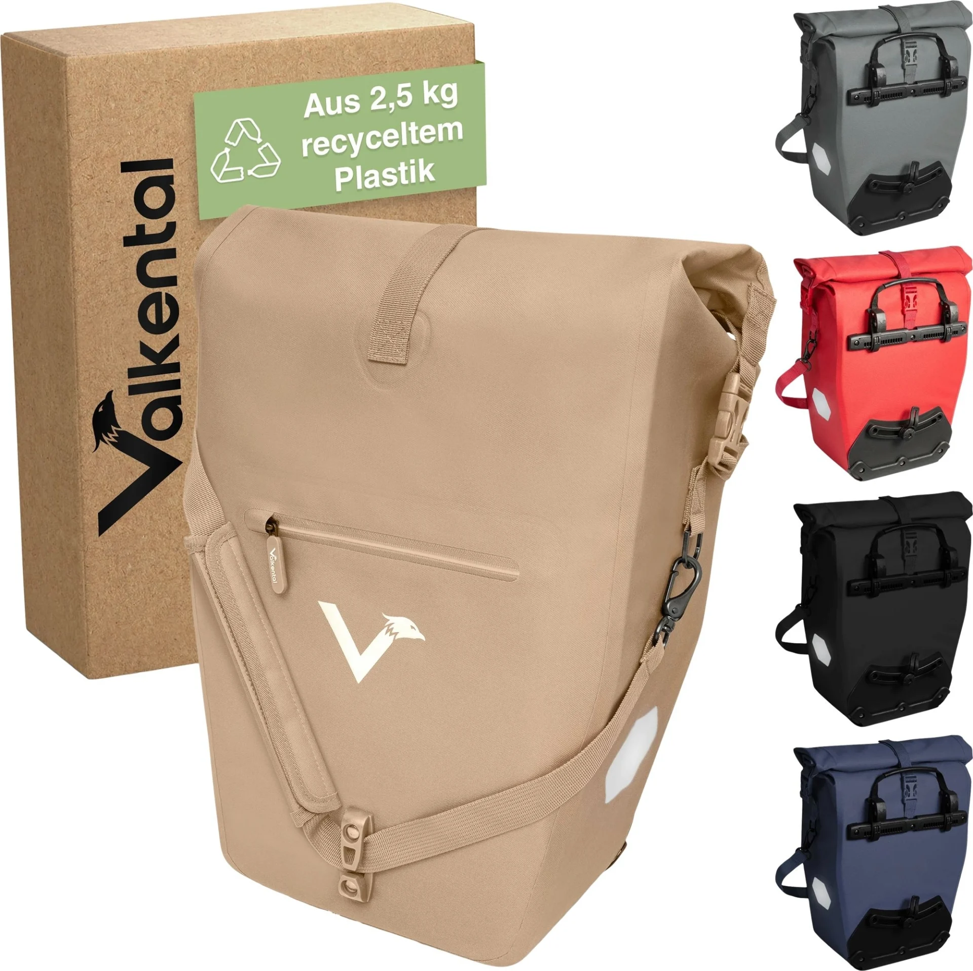 Sac de porte-bagages Valkental ValkOcean 28 litres, beige Sac de porte-bagages Valkental ValkOcean 28 litres, beige