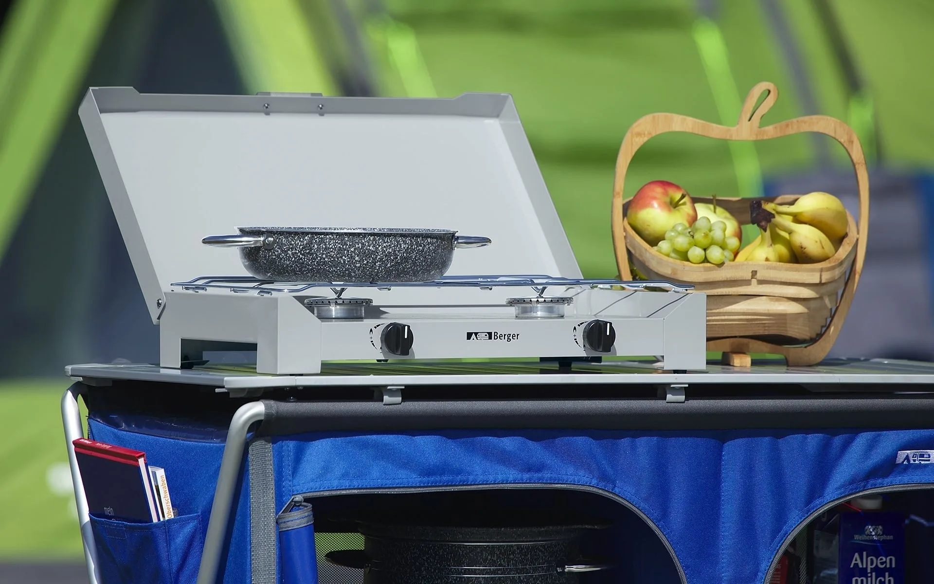 Berger 2-flammiger Gaskocher 4,6 kW mit Zündsicherung