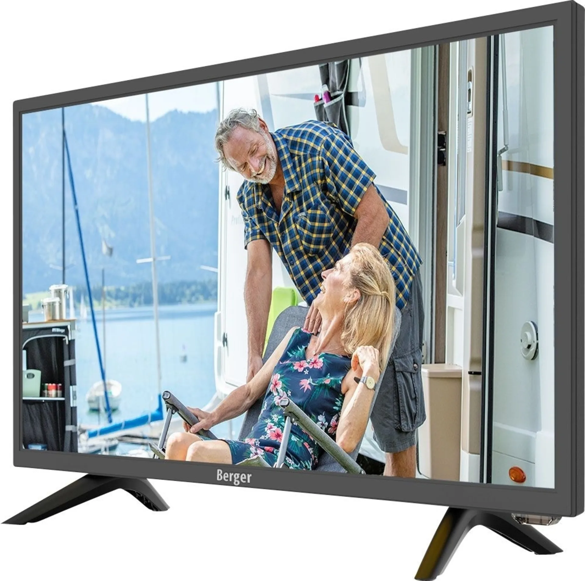 Berger Camping LED TV Fernseher mit Bluetooth 27 Zoll