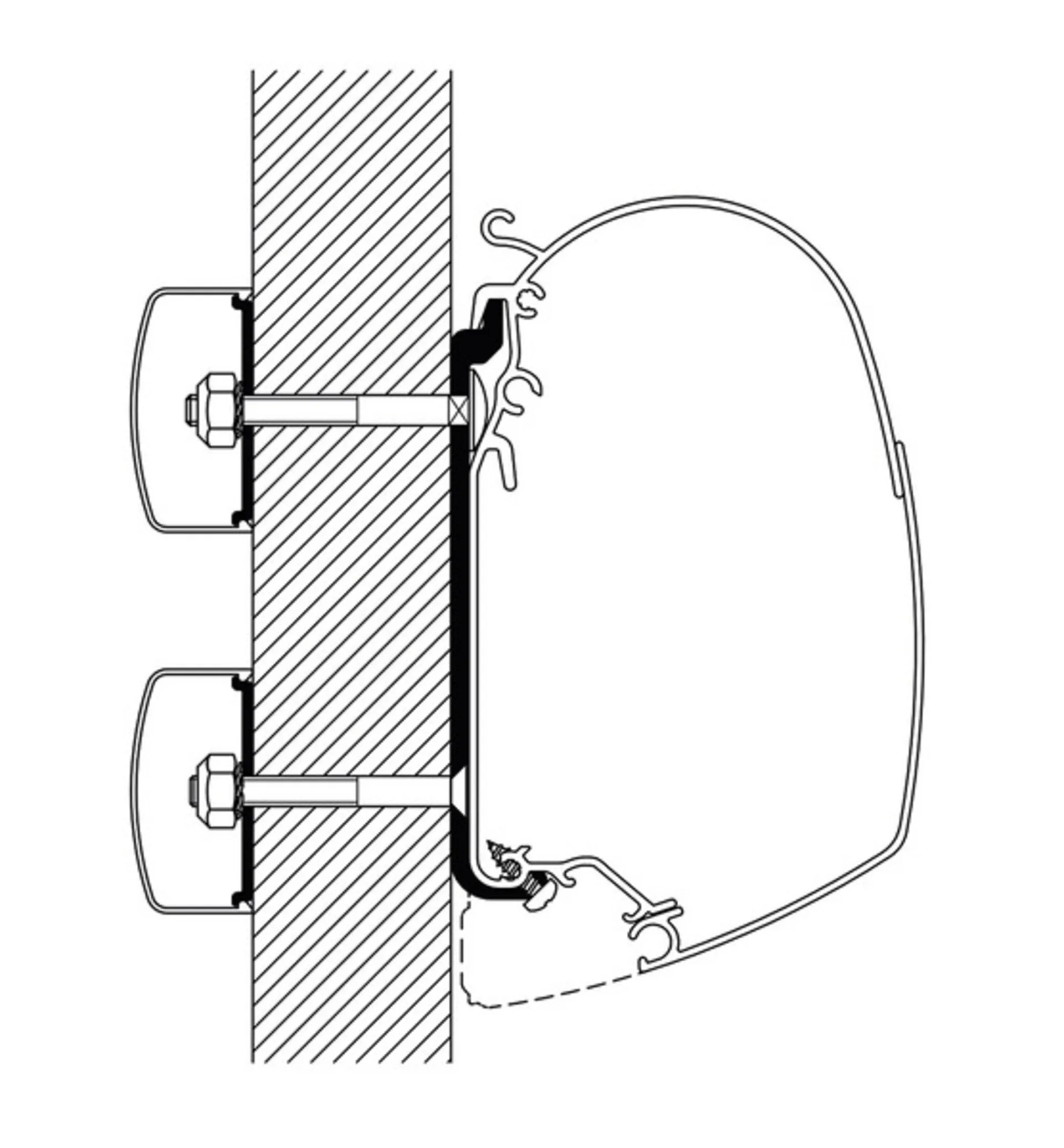 Universal Omnistor Flachadapter-Set für Markisen der Serie 5 Universal Omnistor Flachadapter-Set für Markisen der Serie 5