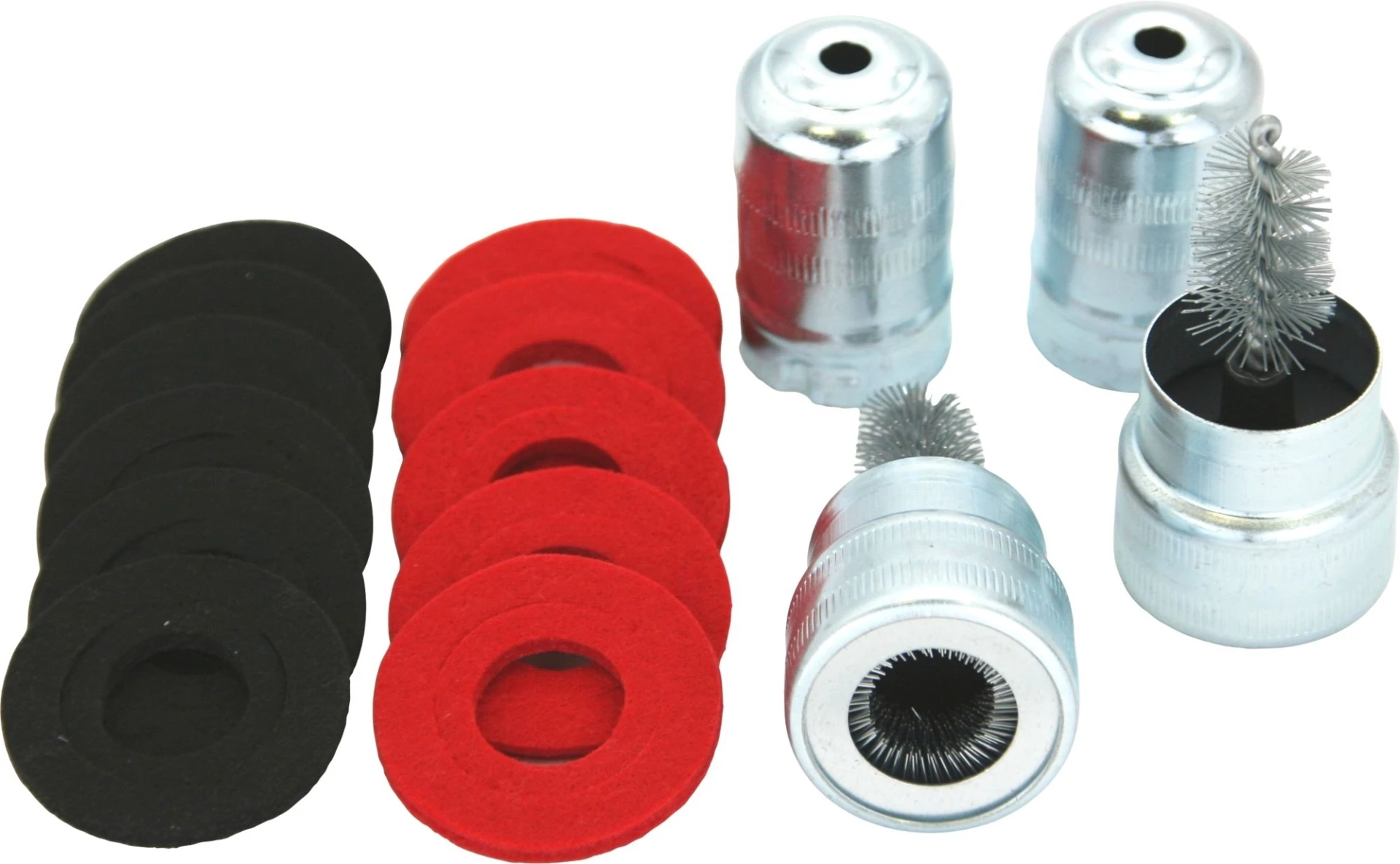 Brosse de nettoyage pour bornes de batterie IWH avec 10 disques de couleur