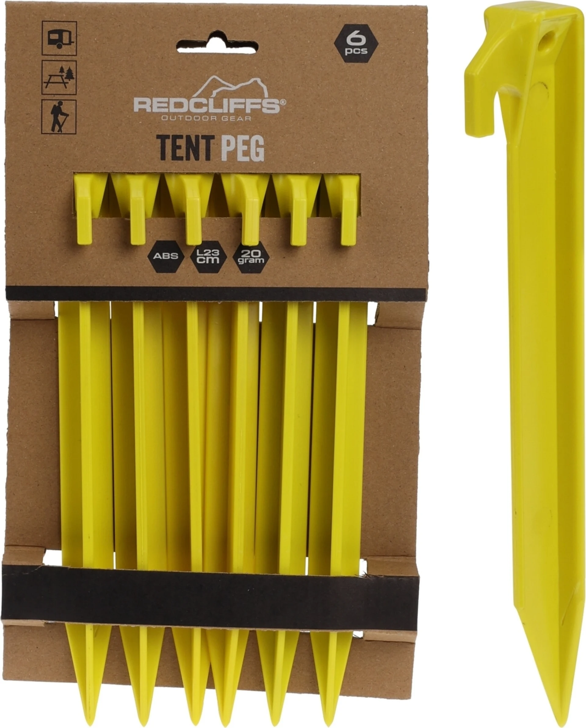 Zelthering Set - 6 Stück - 23 cm - 20 g/Peg