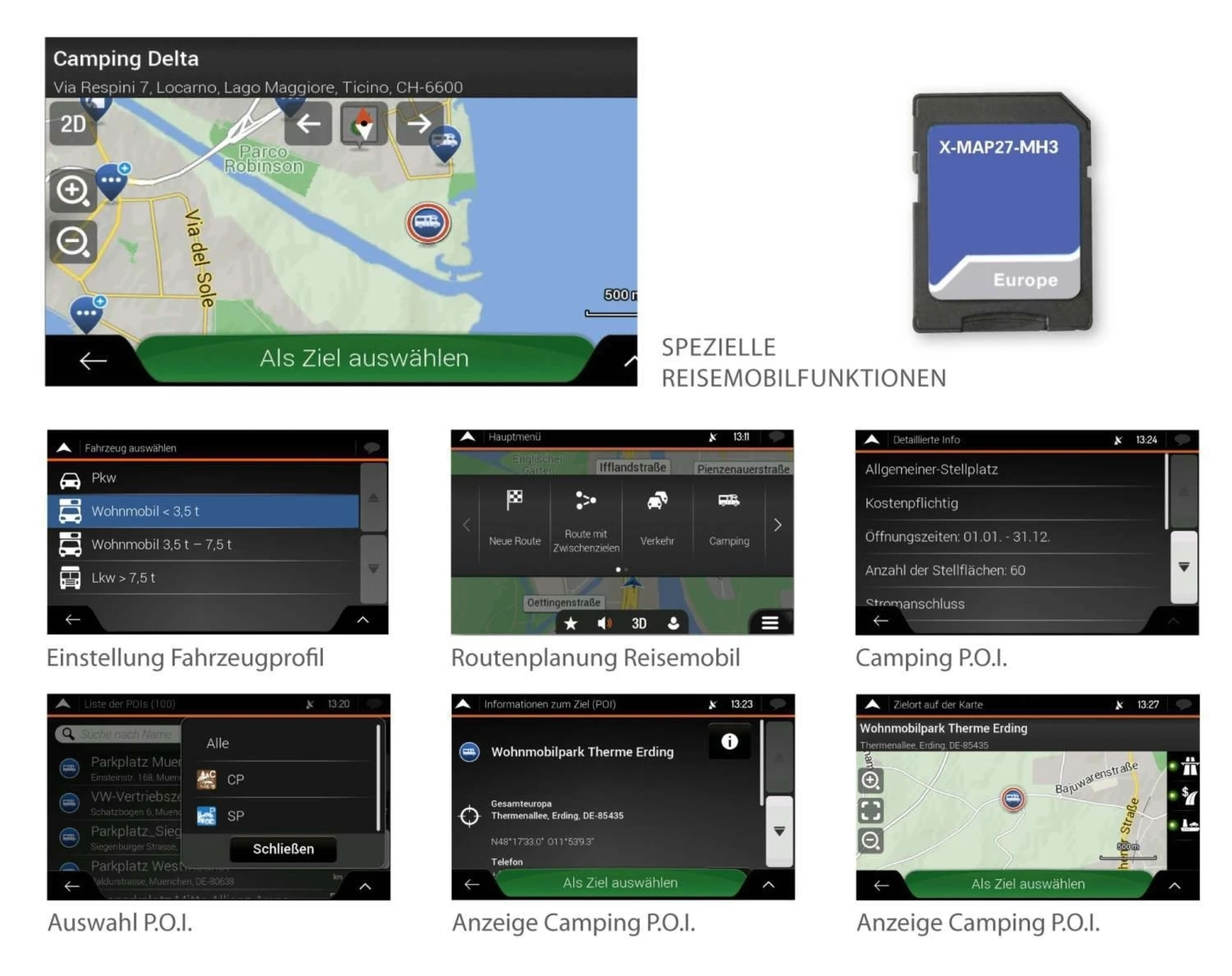 Xzent X-MAP27-MH3 paquet de navigation pour système d'infotainment X-427 et X-F270