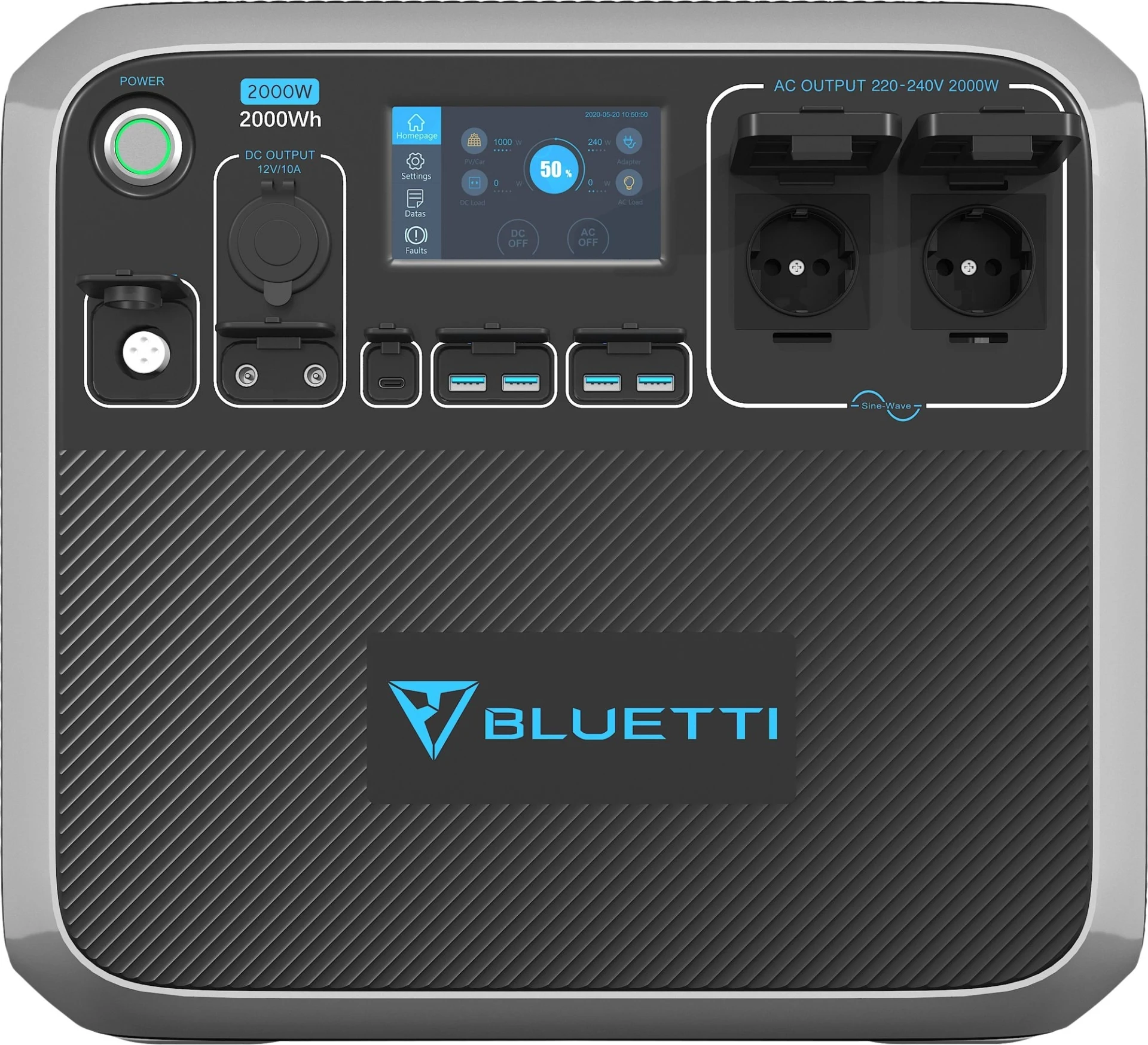 Station d'alimentation portable BLUETTI AC200P - Gris - UE