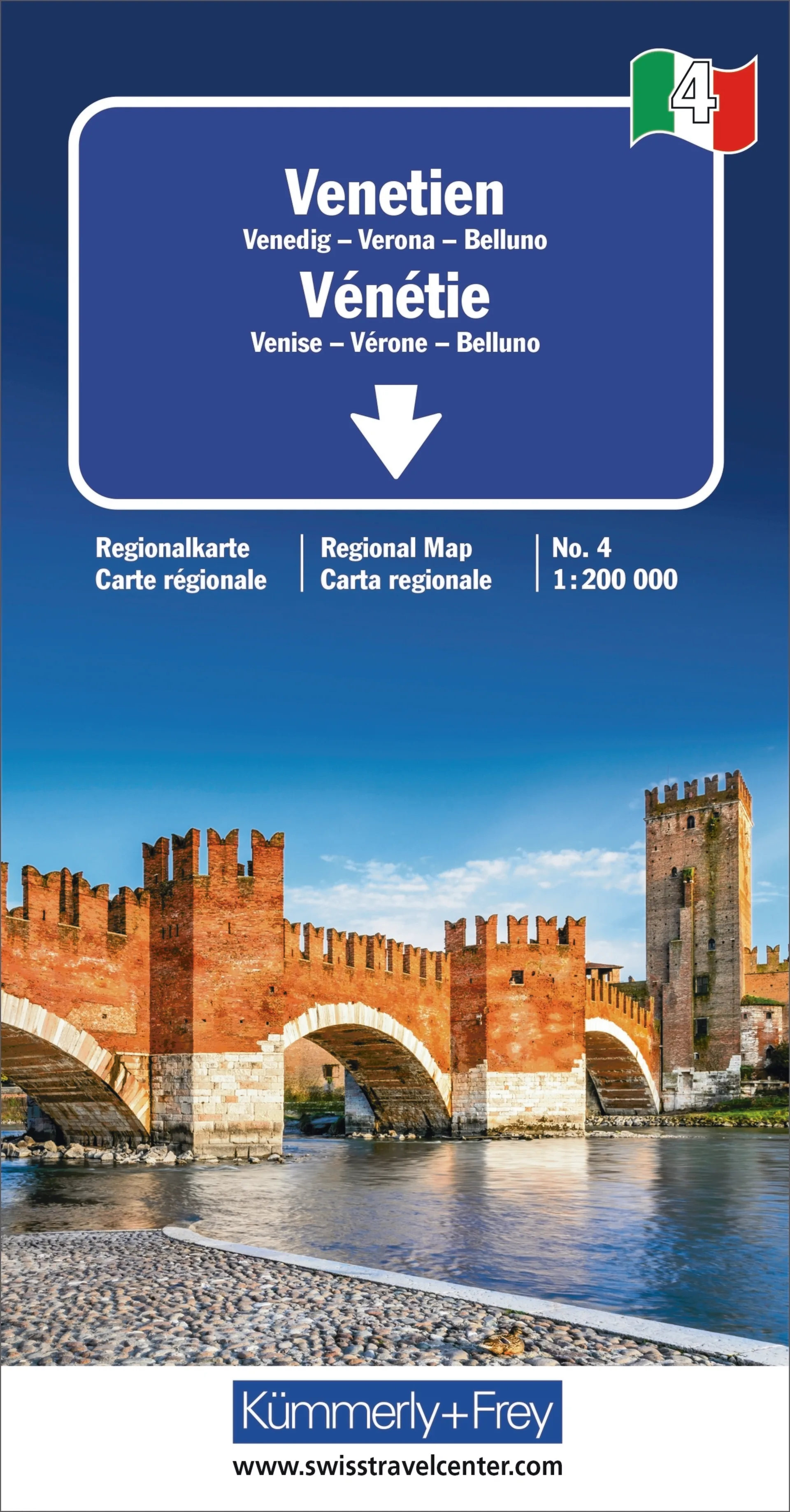 Venetien Regionalkarte Italien Nr. 4 1:200000